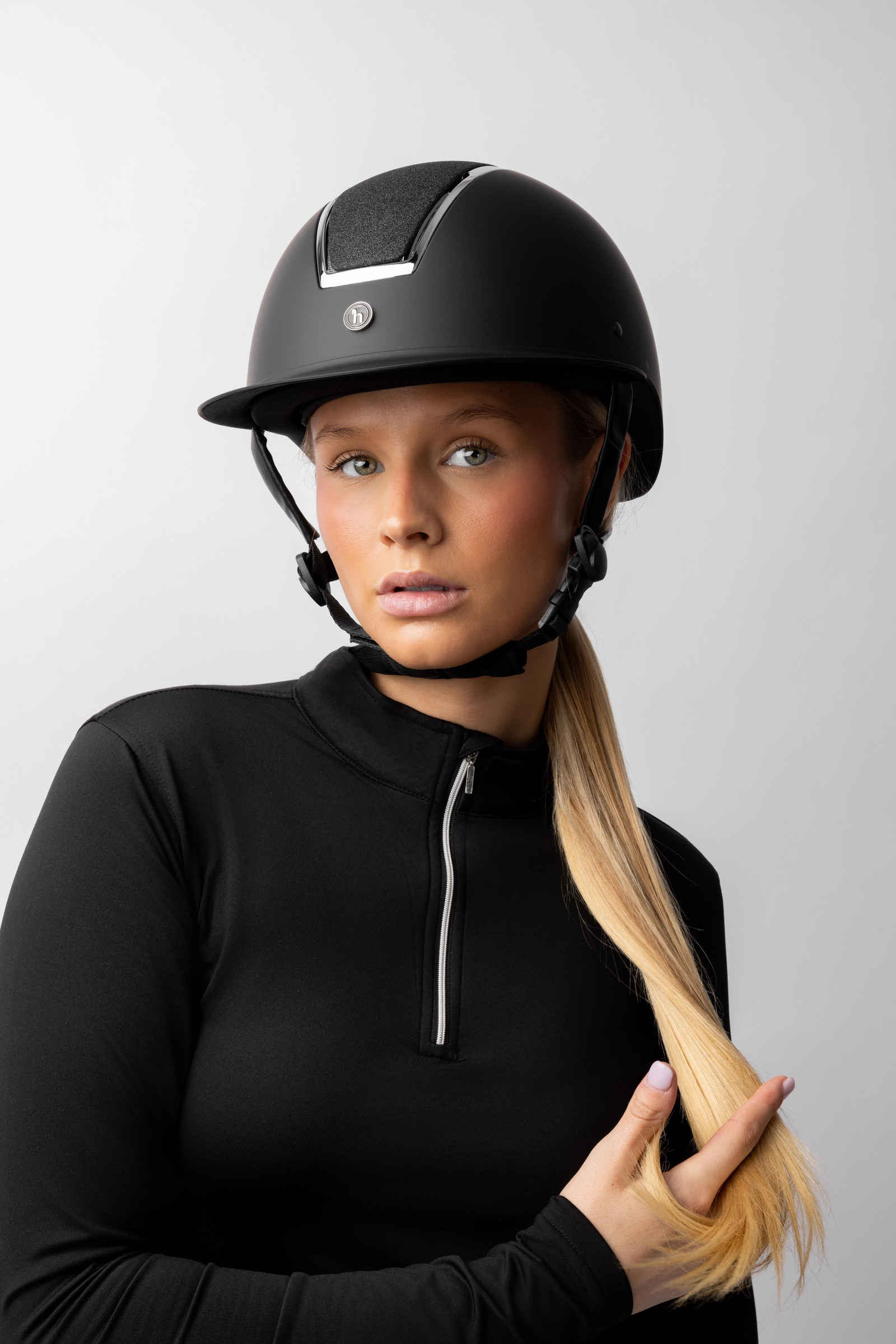 Horze Monarch II metallisk glitterhjelm