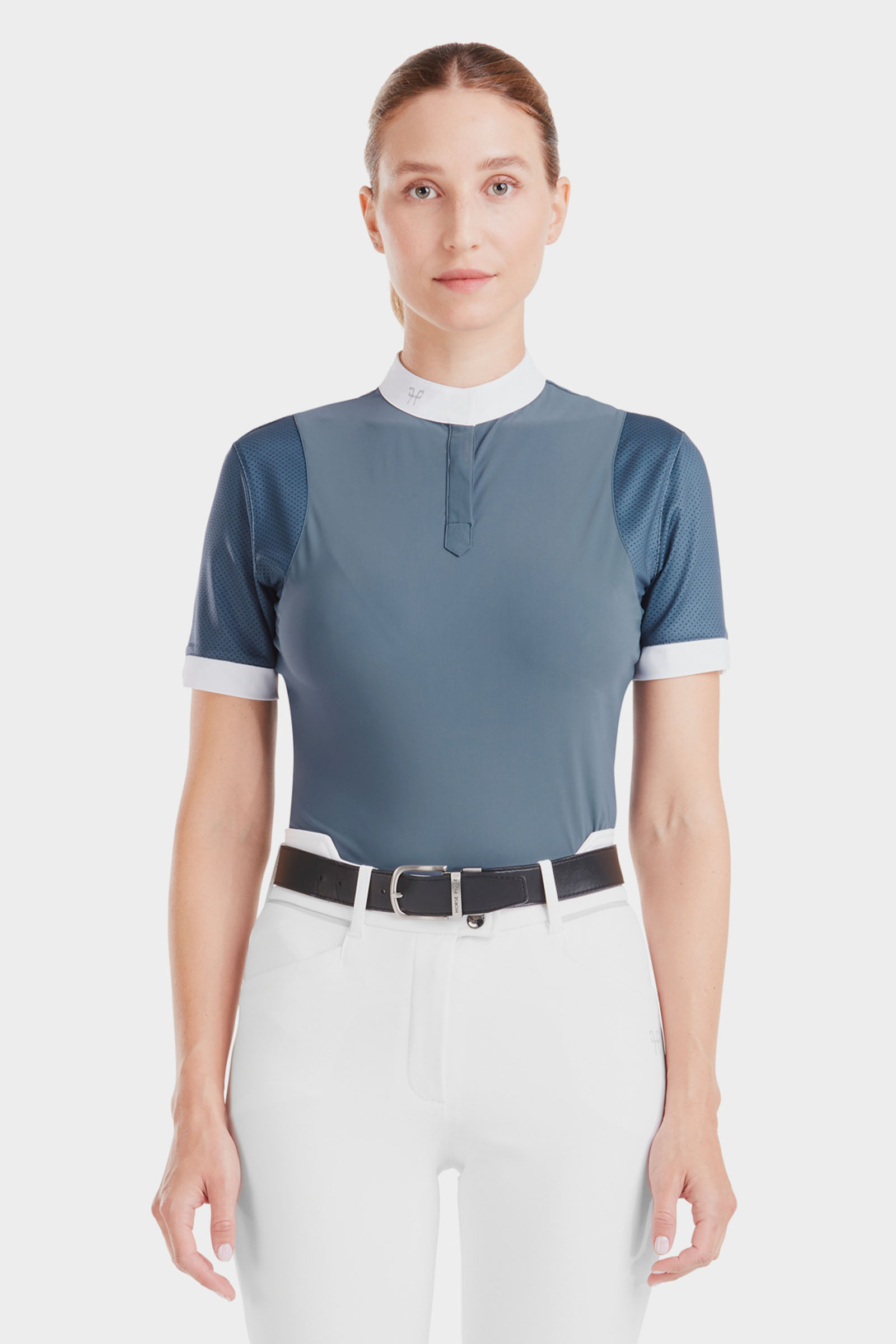 Vintage Indigo Horse Pilot Aerolight dameskjorte med korte ermer