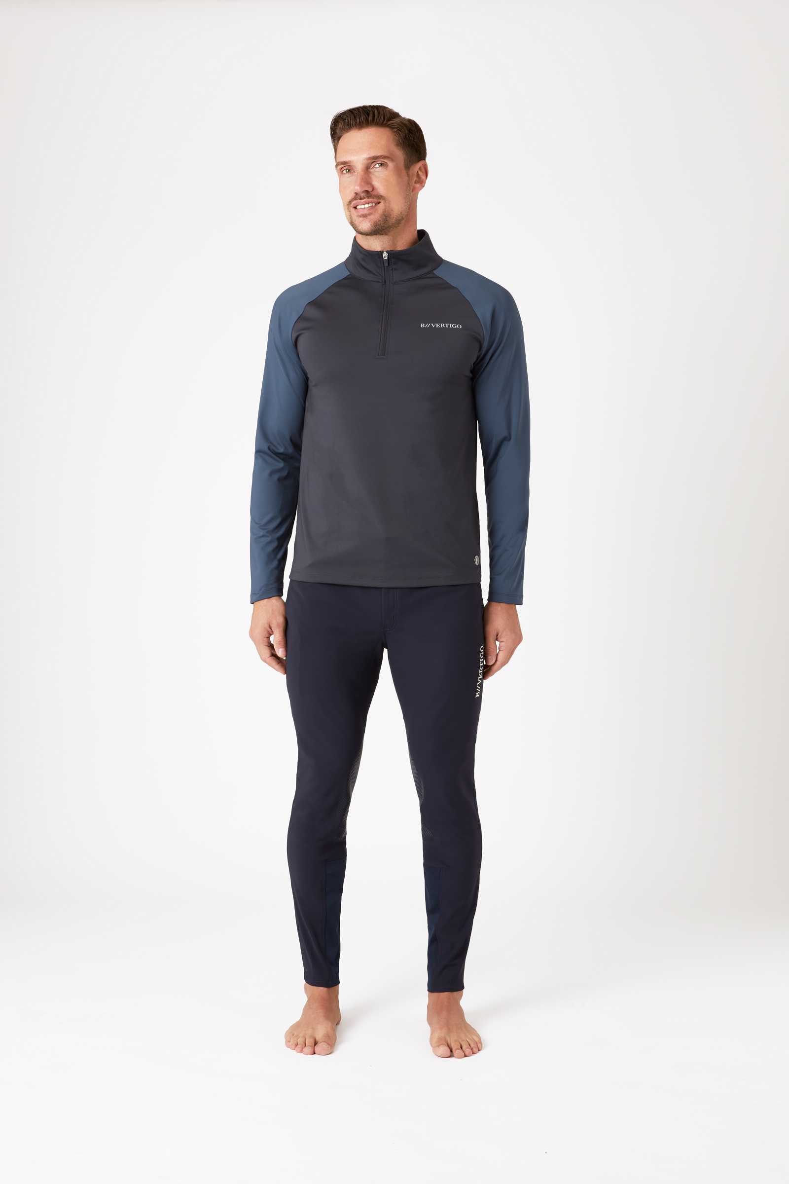 B Vertigo Edmund treningsskjorte med glidelås til herre