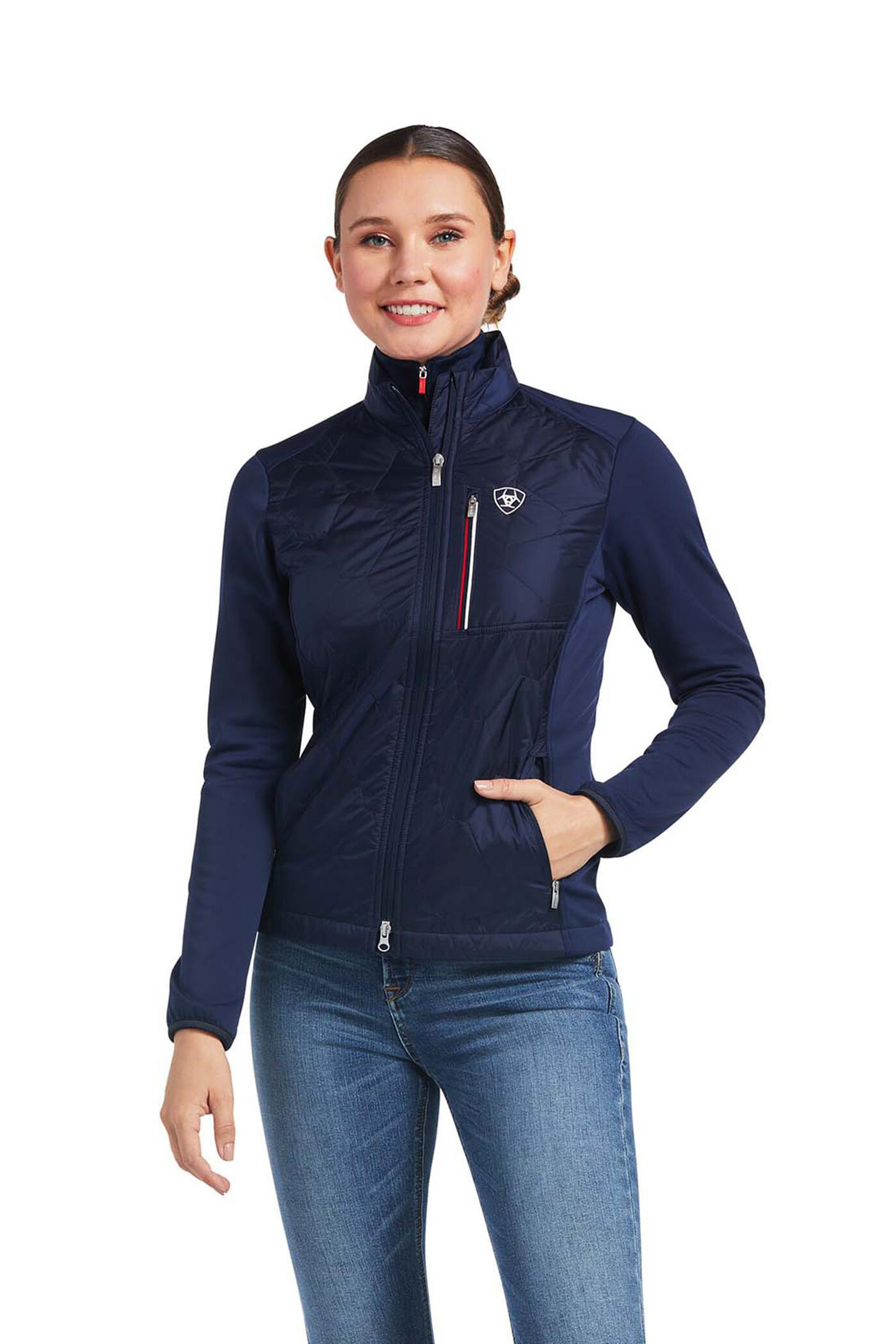 Dark Blue/Red Ariat Fusion dame isolert jakke