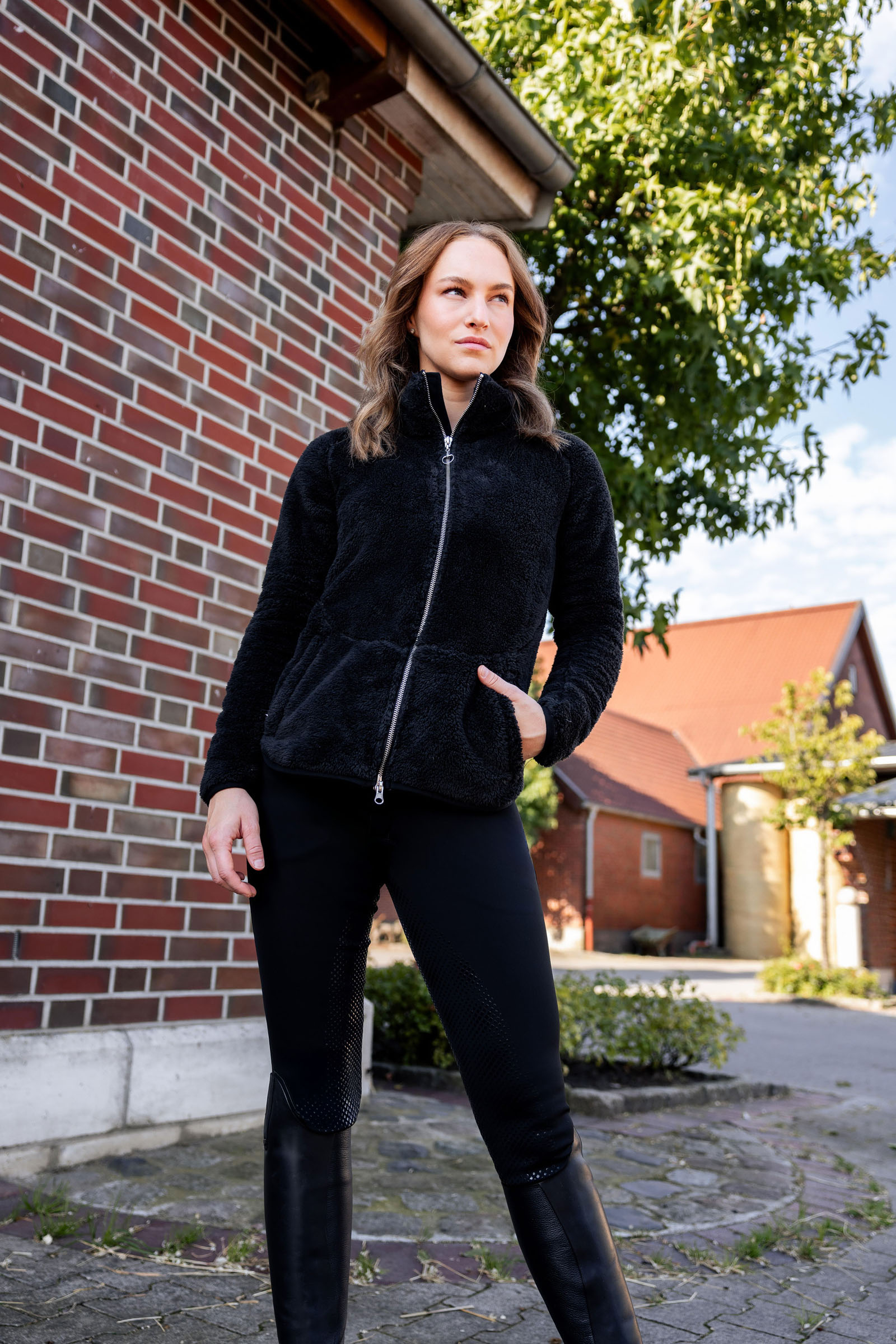 Horze Merida jakke i teddyfleece til dame