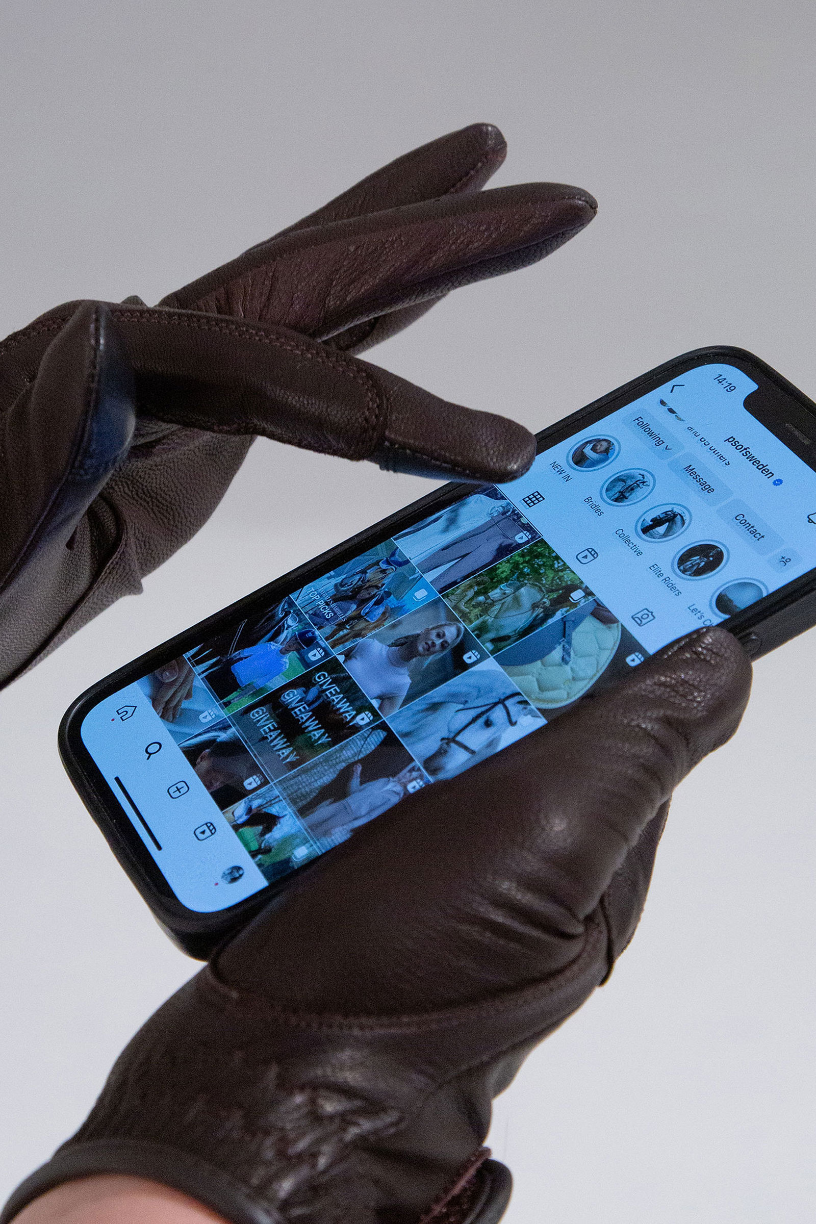 PS of Sweden Myke L&aelig;r Ridehansker