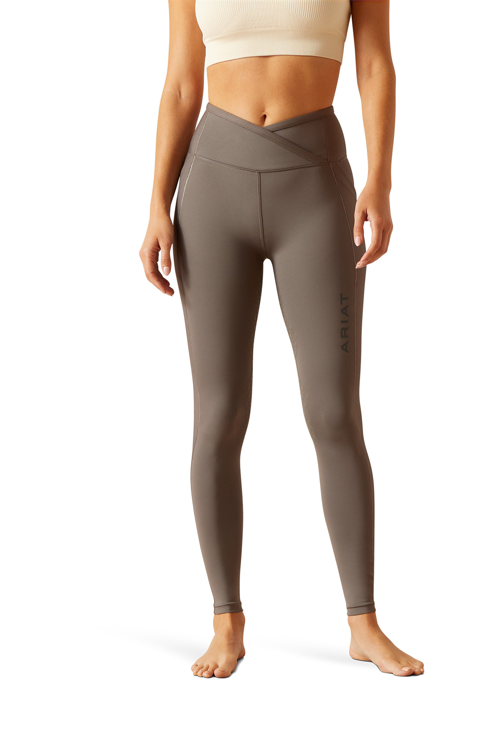 Plum Grey Ariat Eos Chic rideleggings med delvis grip for dame
