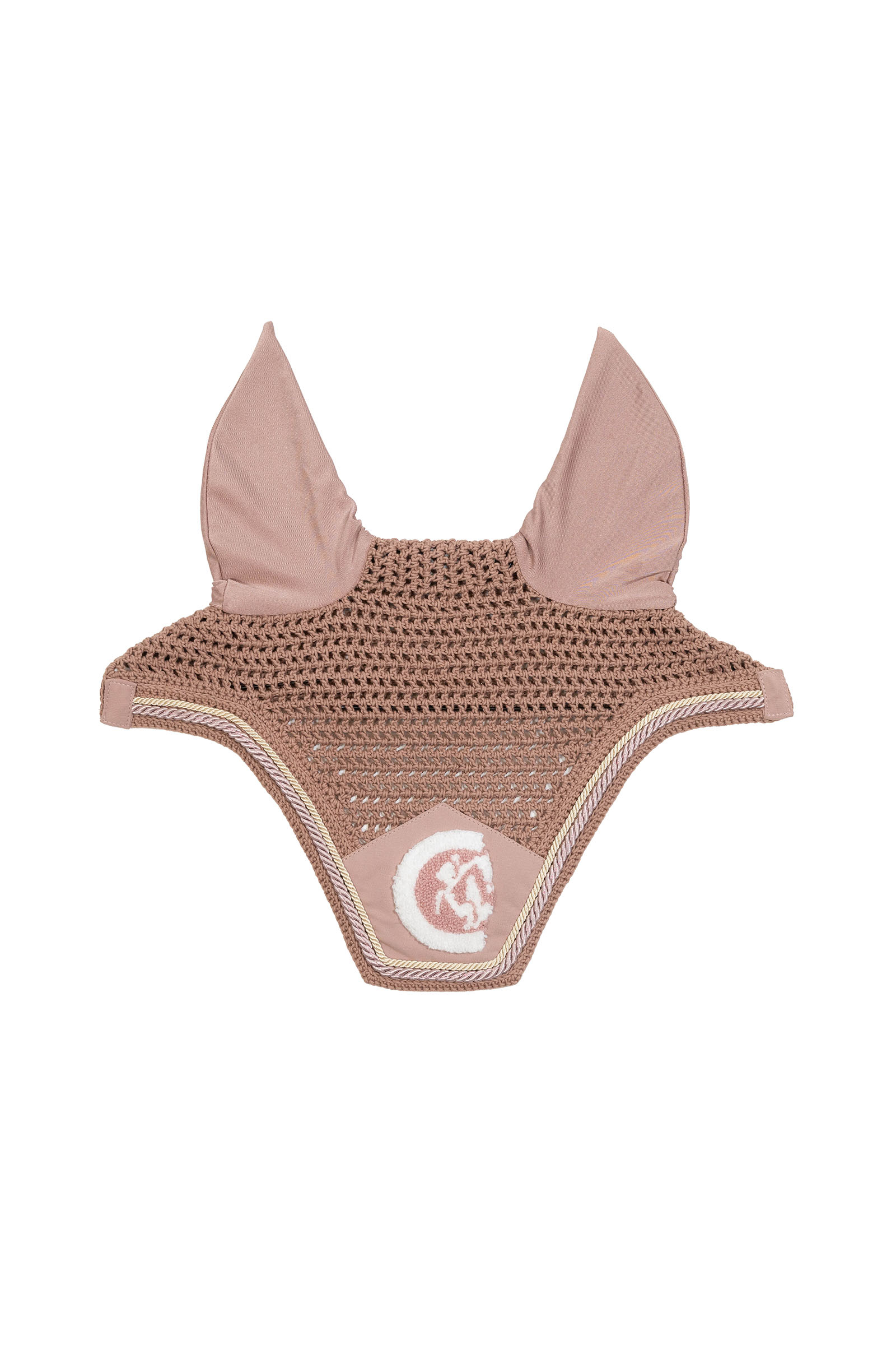 old rose Kentucky Horsewear ørehette Wellington 3D Logo rope