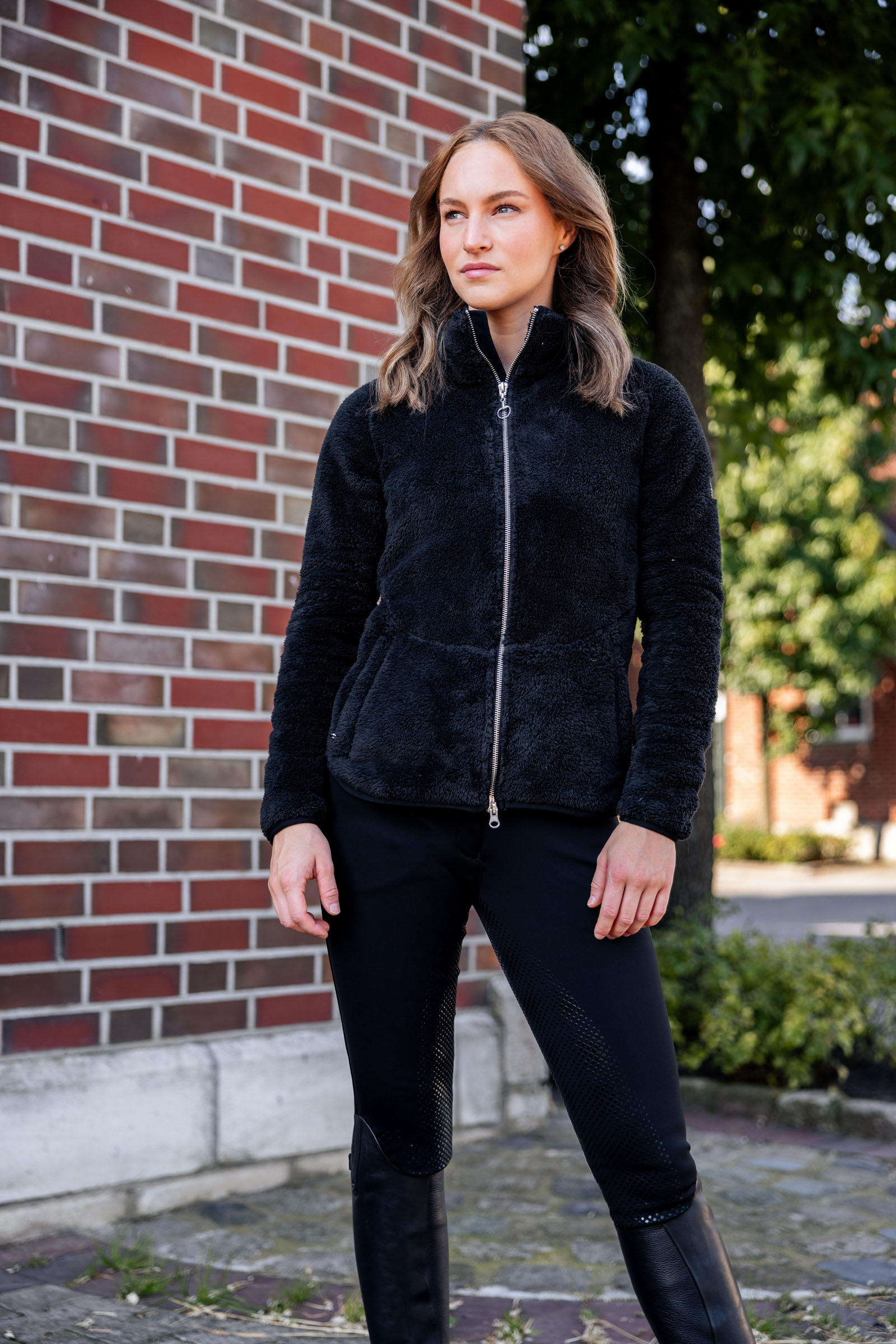 Horze Merida jakke i teddyfleece til dame