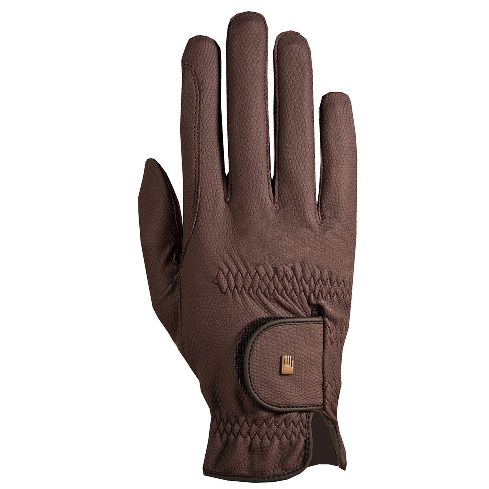 Dark Brown Roeck-Grip vinter-ridehansker, junior