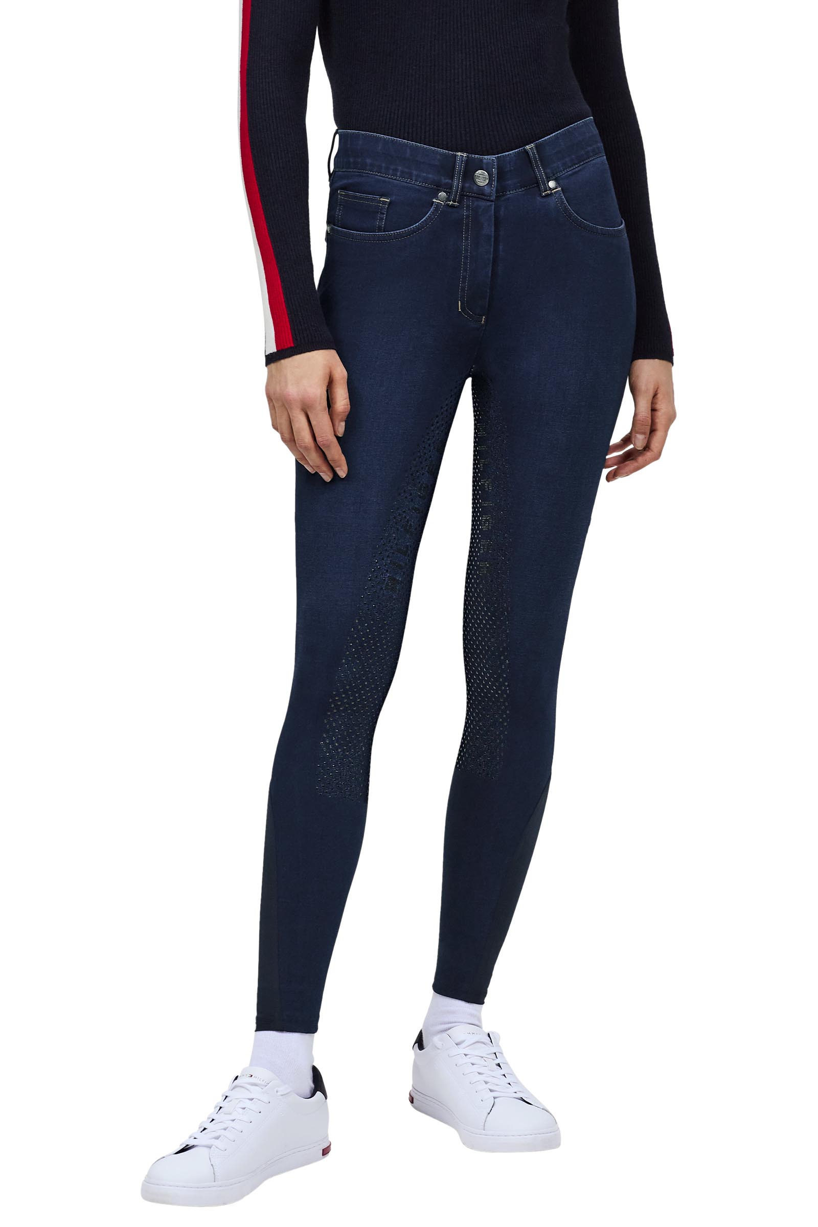 Tommy Hilfiger Equestrian Hope dame denim ridebukse med full grip