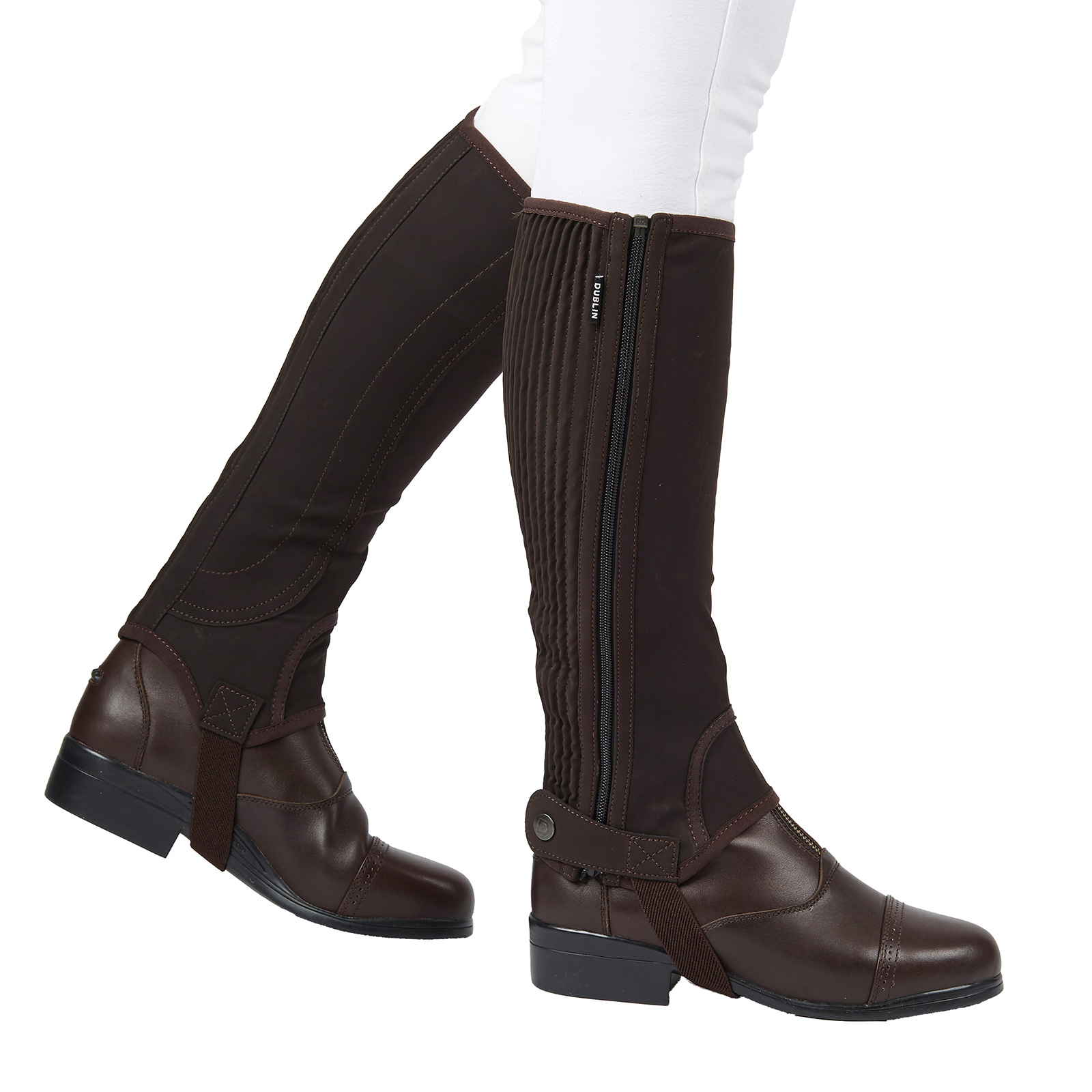 Brown Dublin lettstelte leggchaps, junior