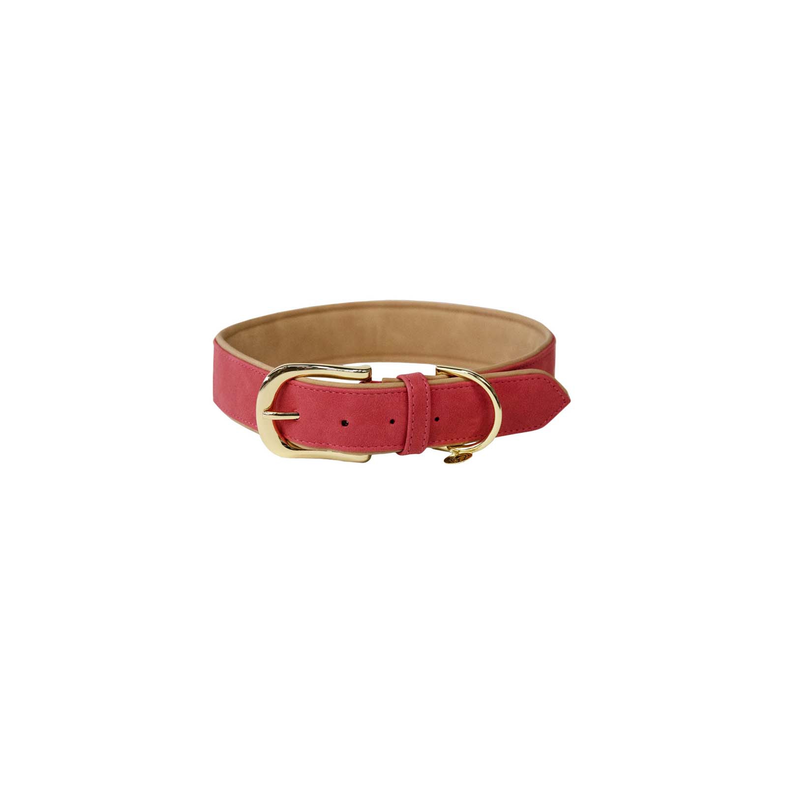 Red/Beige Kentucky Dogwear Soft Vegan lærhalsbånd