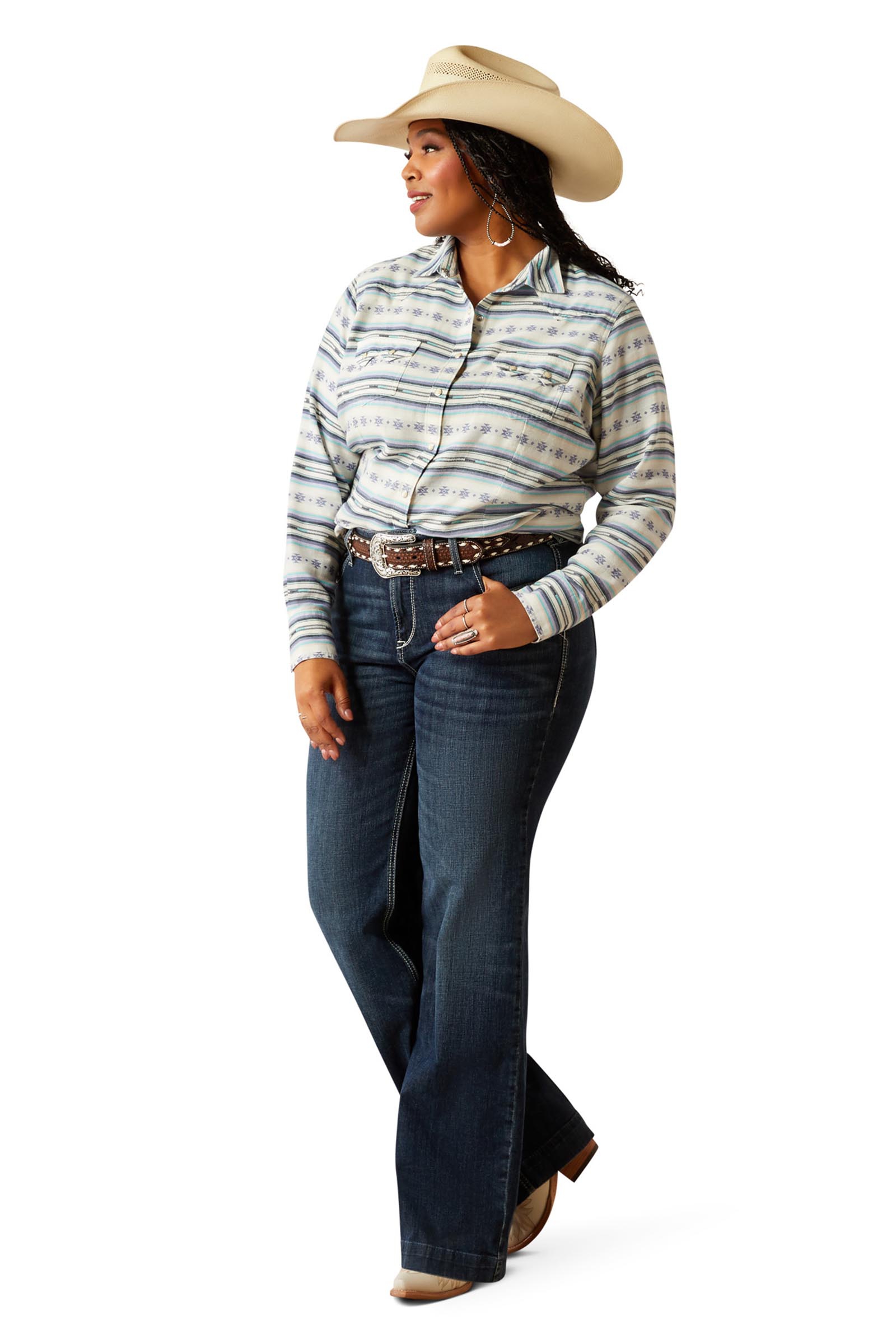 Ariat Seaside Serape dame skjorte med trykknapper