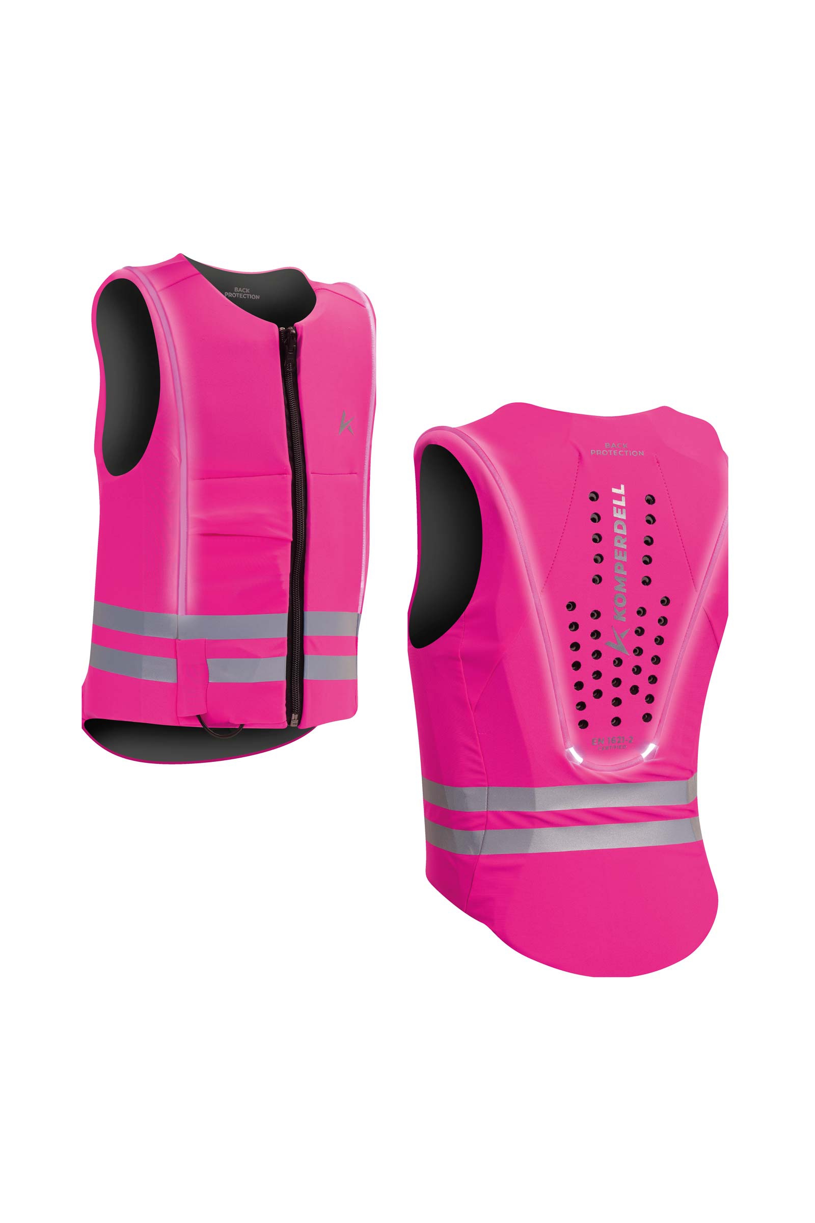 Komperdell Ballistic High Visibility Junior Ryggbeskytter, vendbar