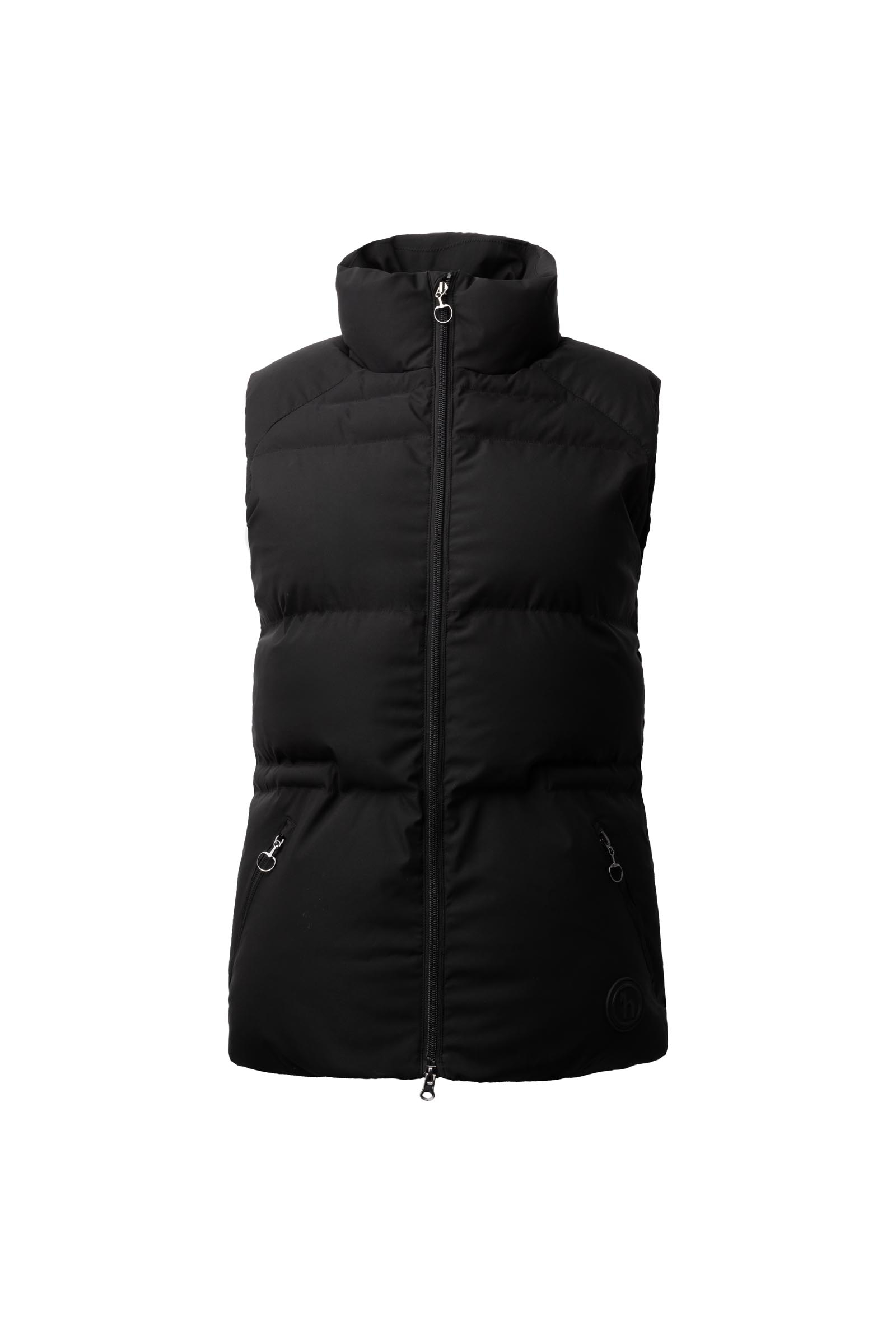 Caviar black Horze Oona vattert ridevest