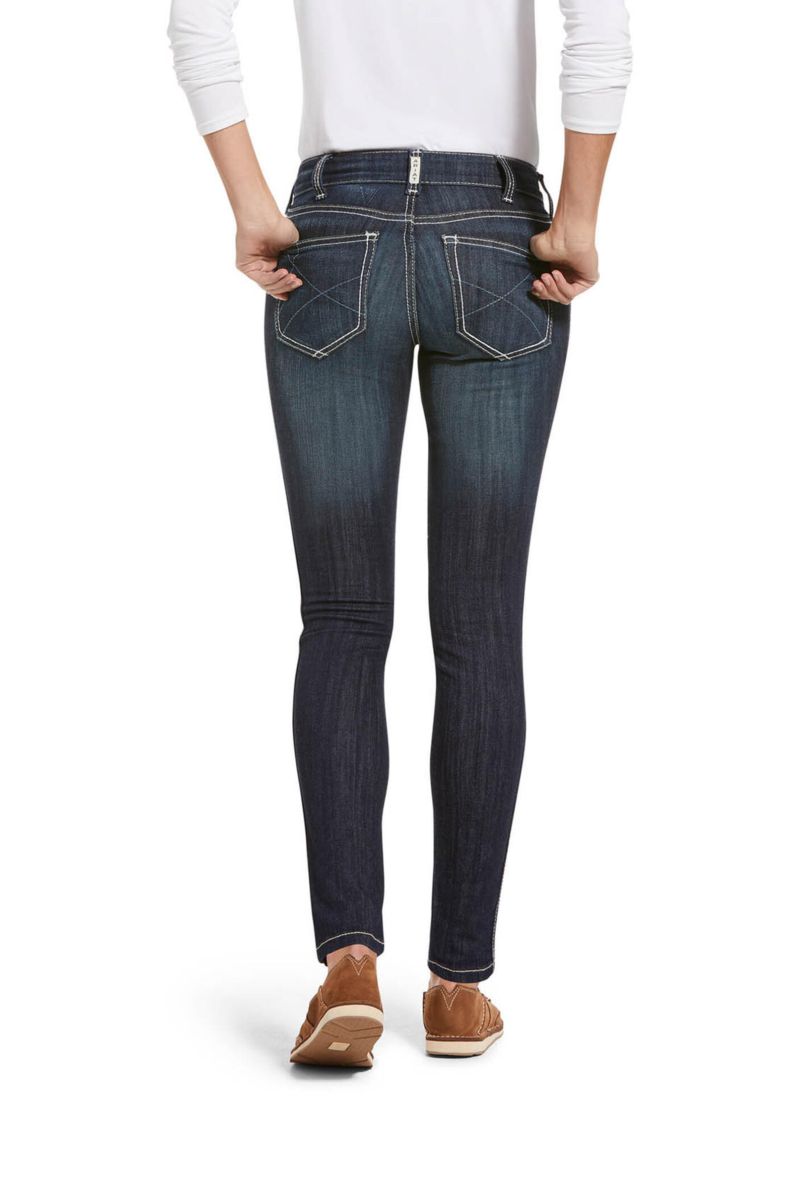Ariat Ella R.E.A.L. Outseam Dame Skinny Jeans Mid Rise