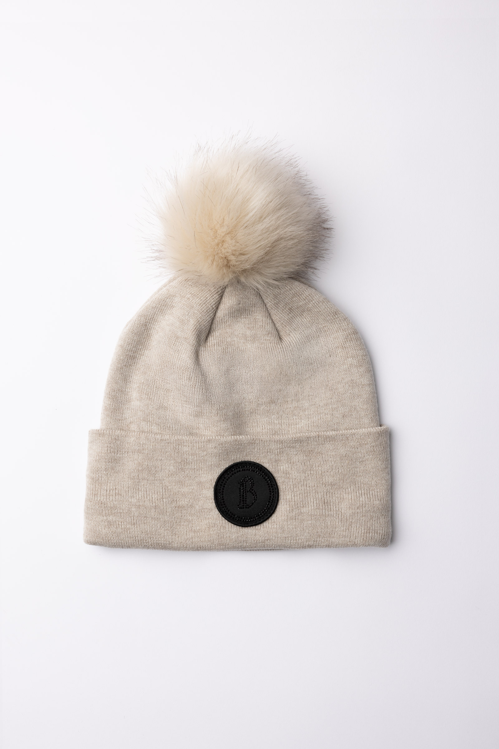 B Vertigo Sydney Strikket lue med avtakbar pompon