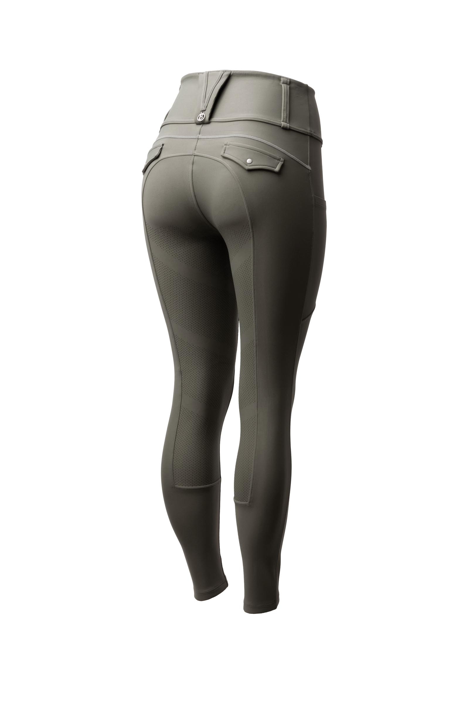 Green B Vertigo Chiara Helforsterkede ridebukser med kompresjon og hybrid-design  
