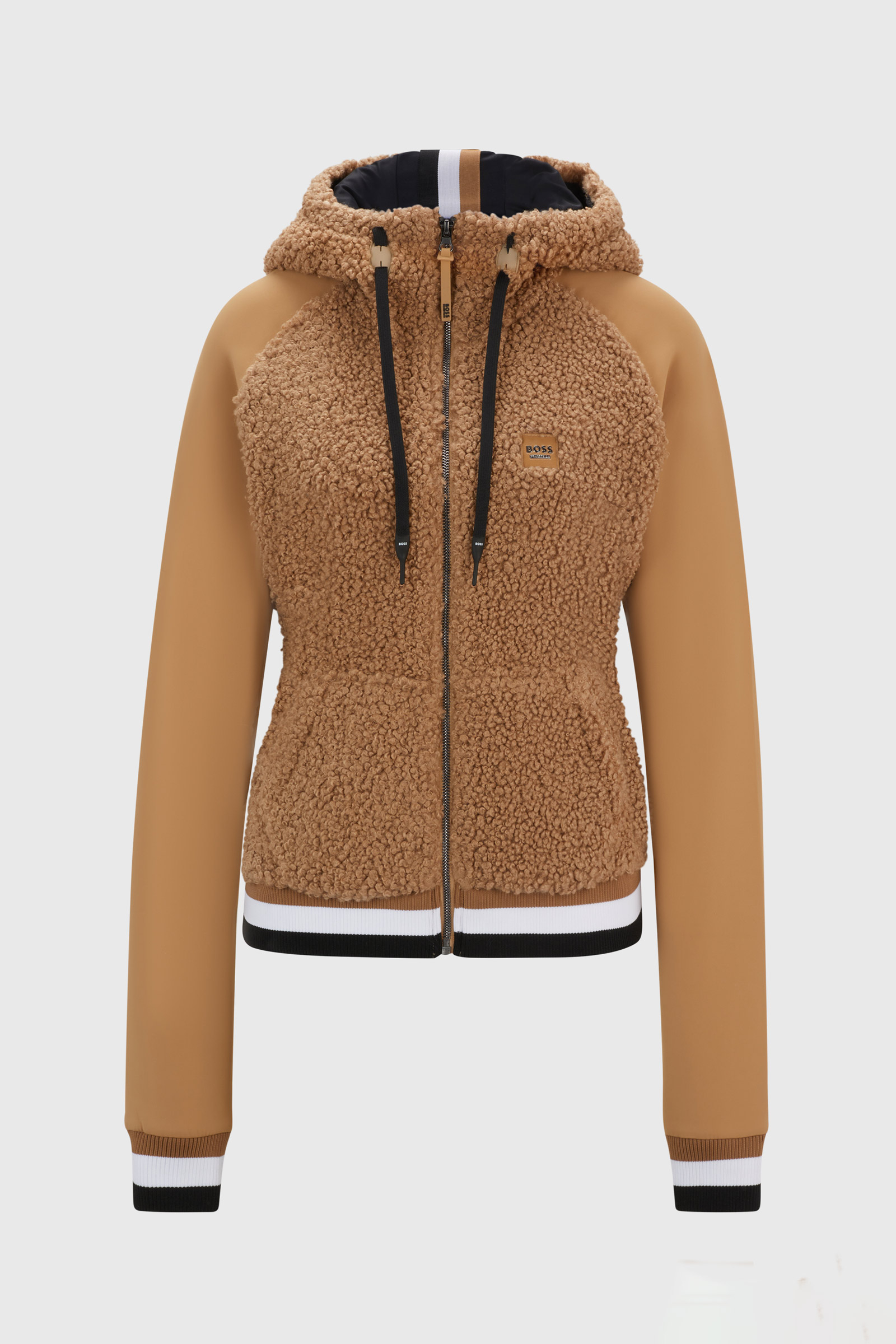 Boss Riva Teddy Hybrid Zip hettegenser