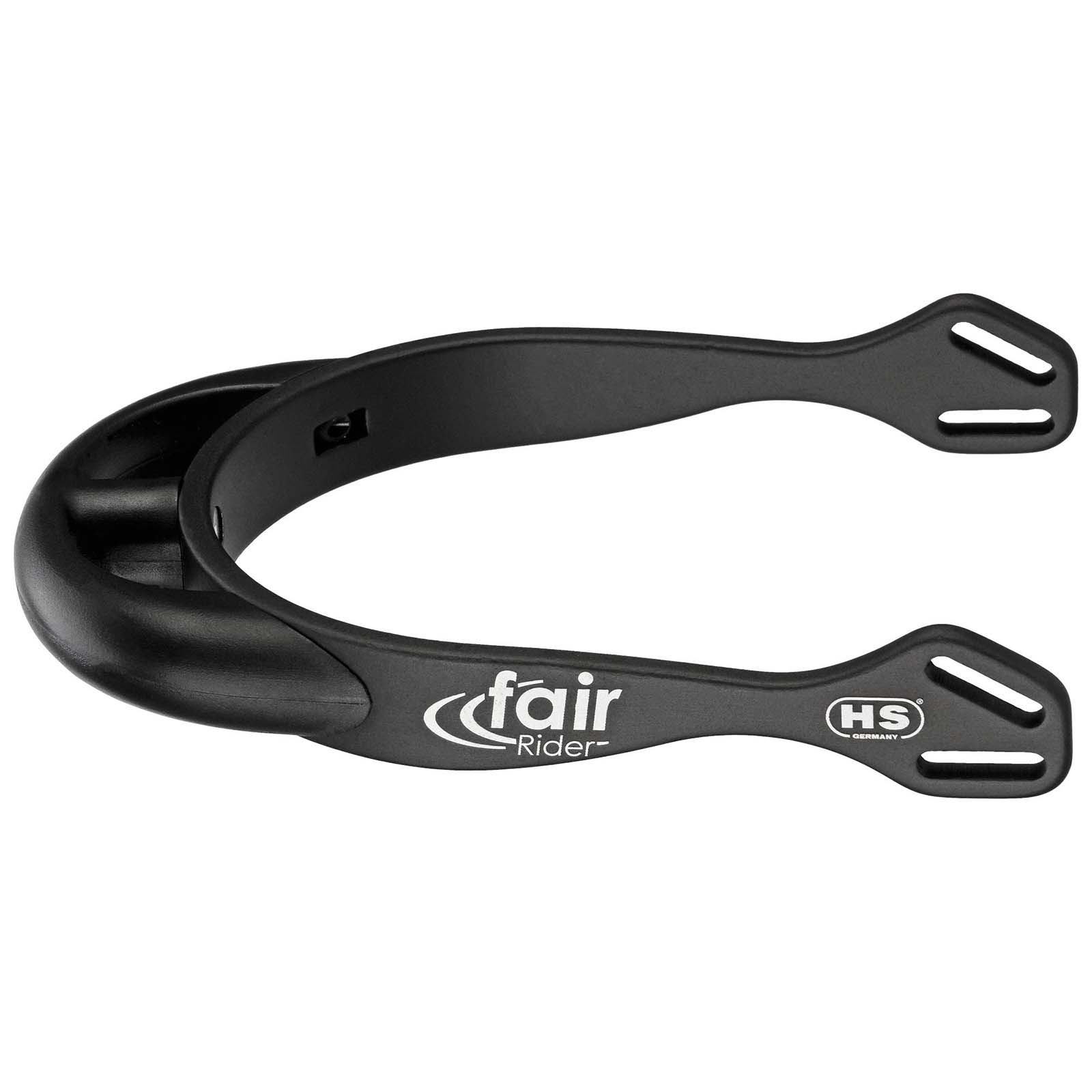 Black/Black Sprenger FairRider aluminiumsporer med rund hals, 20 mm