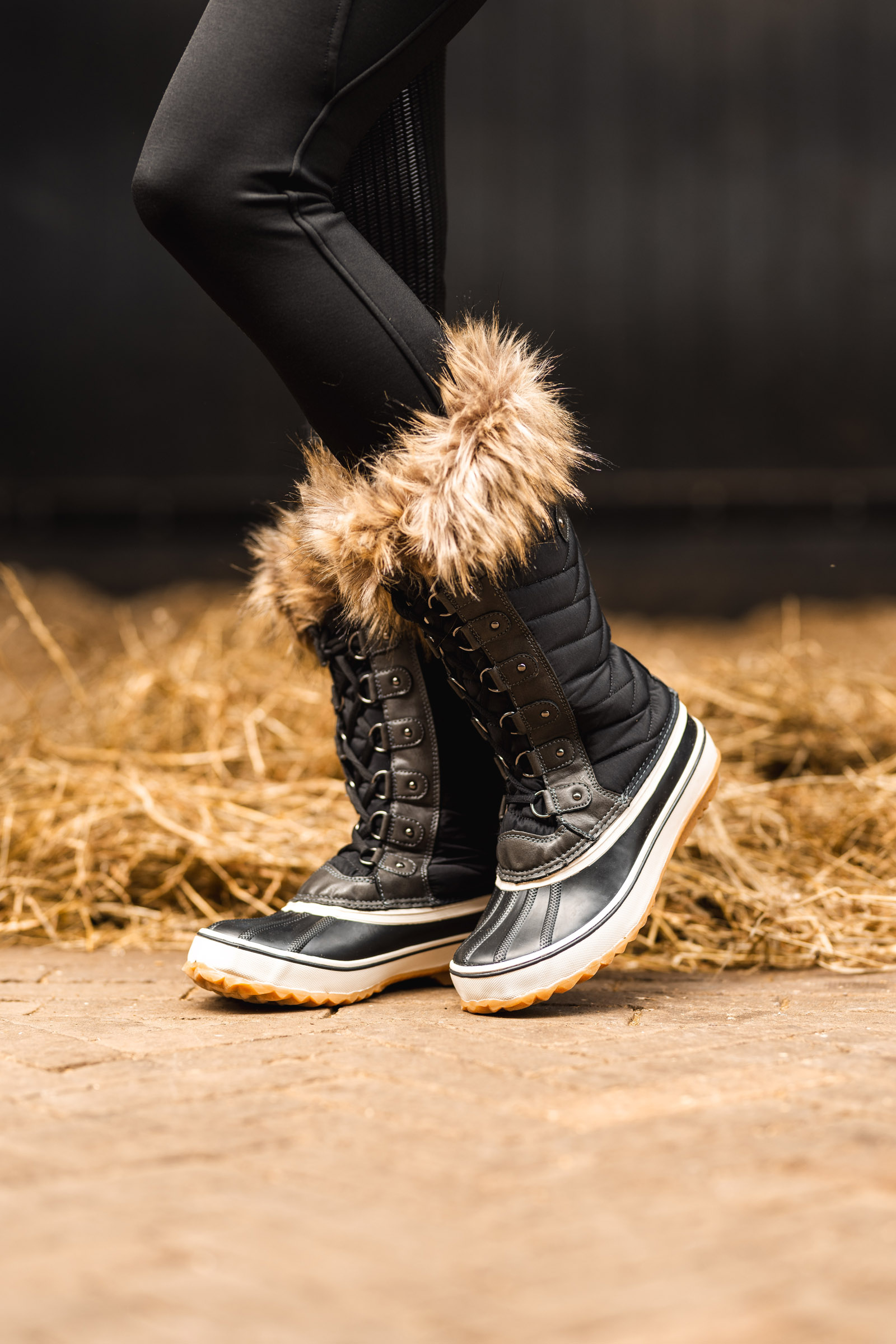 Horze vintersko med pelsfôr til dame