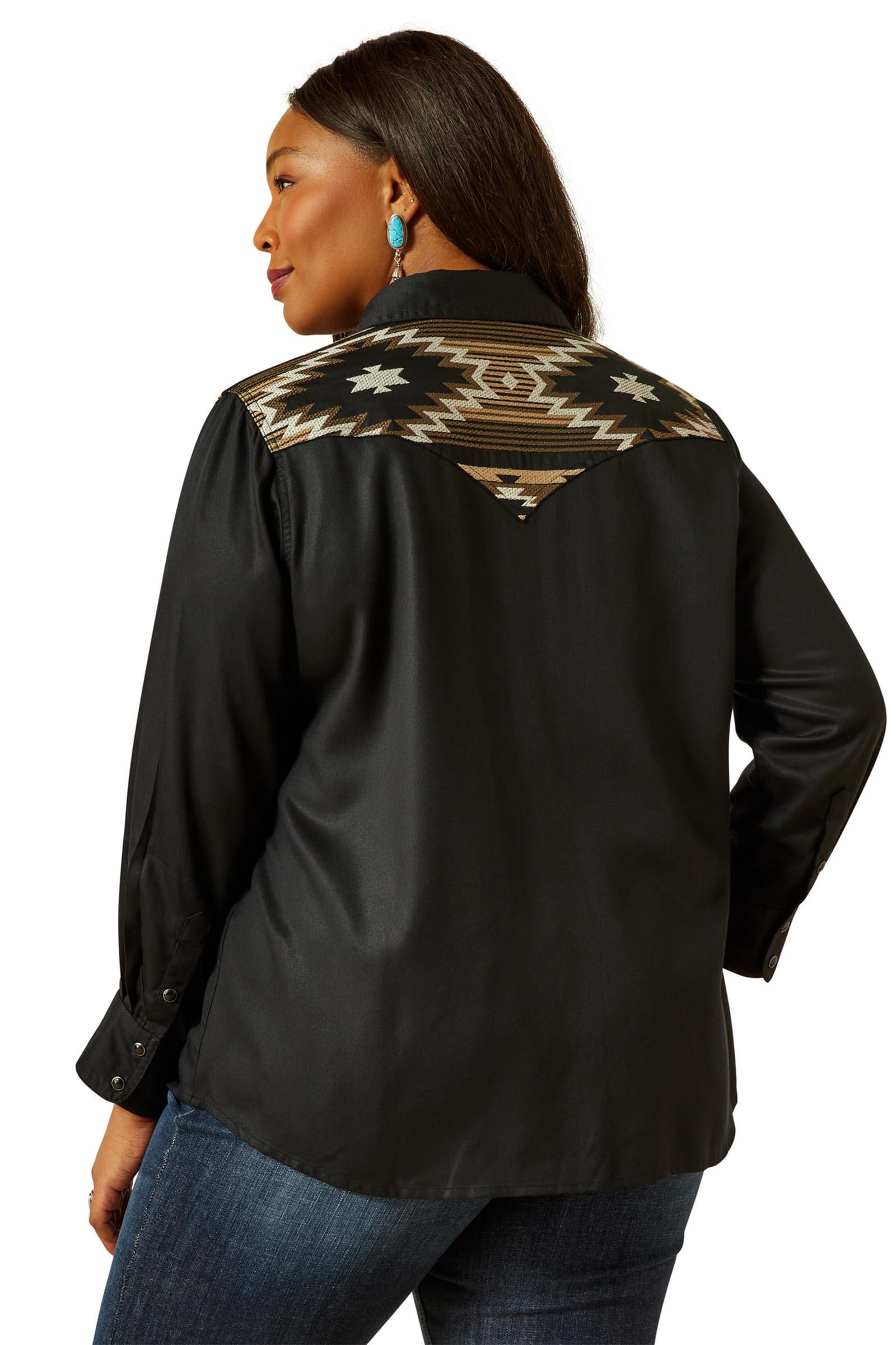 Ariat Dawn dame westernskjorte med trykknapper og lange ermer