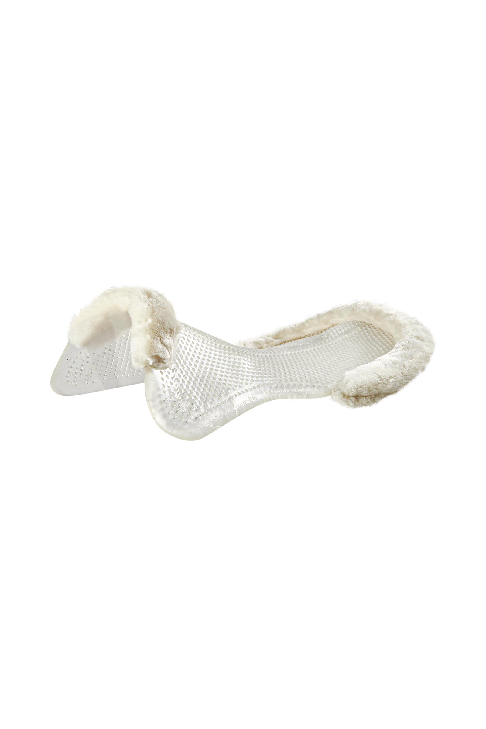 Transparent/Natural Acavallo Gel Sklisikker Classic med kunstig lammeskinn flat