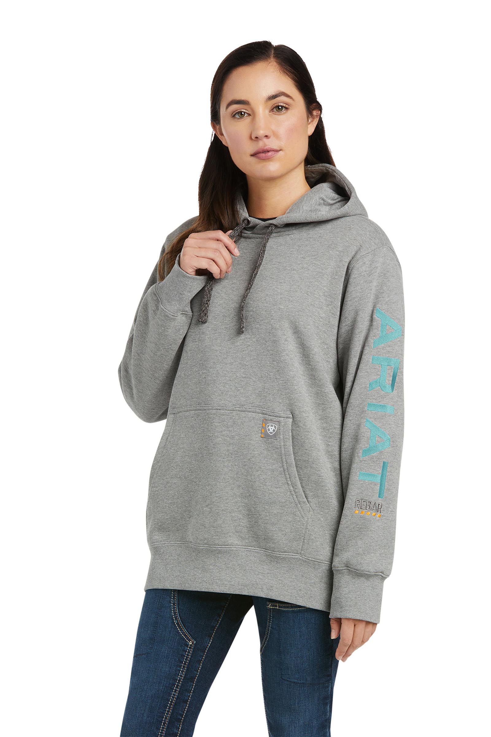 Heather Grey Ariat Rebar Graphic hettegenser til dame