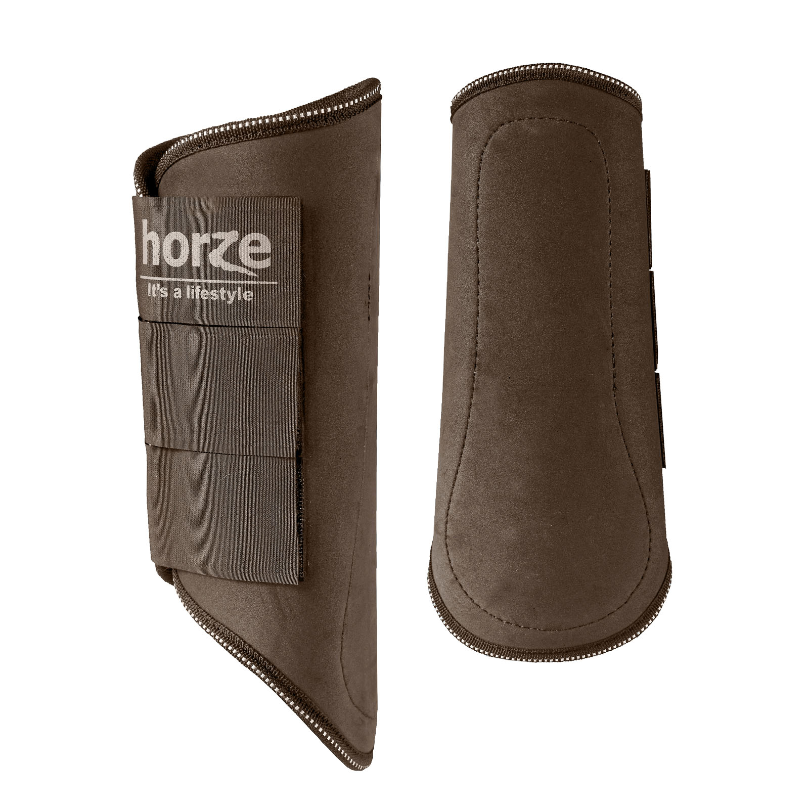 Dark Brown Horze belegg med plie-f&ocirc;r