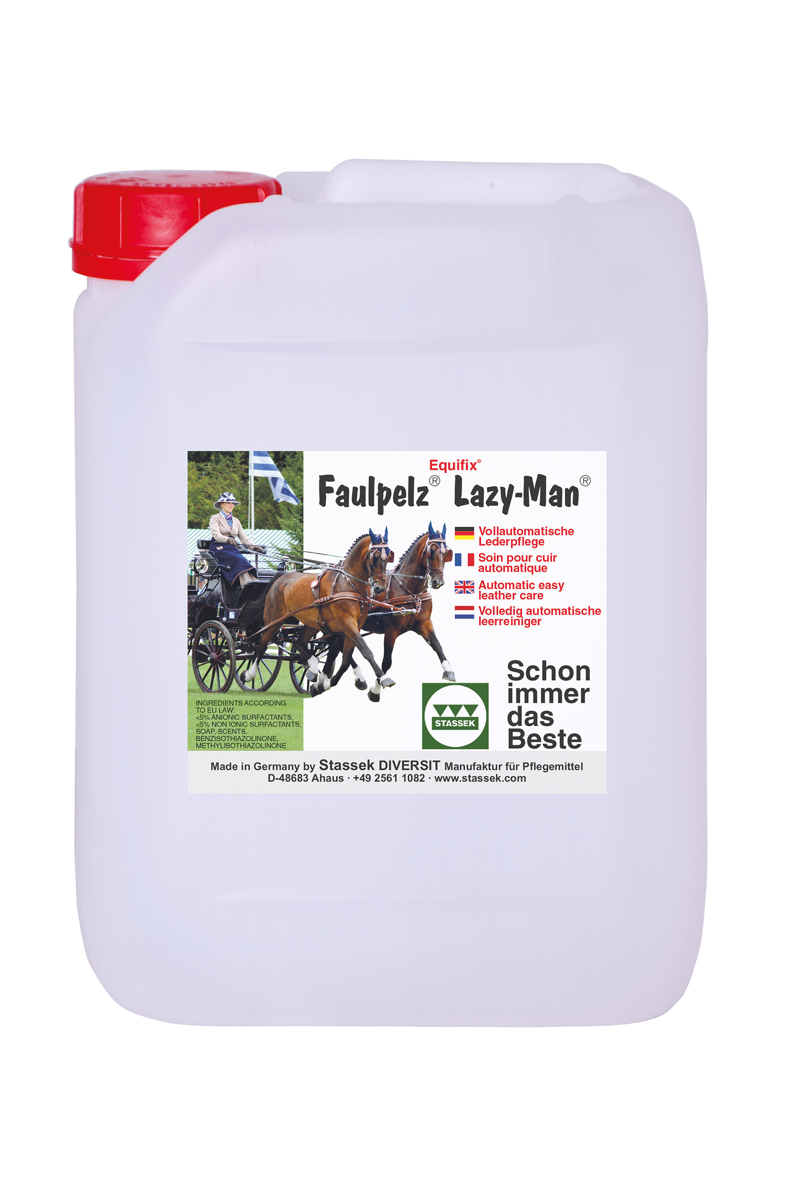 Stassek Equifix Faulpelz Lazy-Man Lærpleie, 5 liters