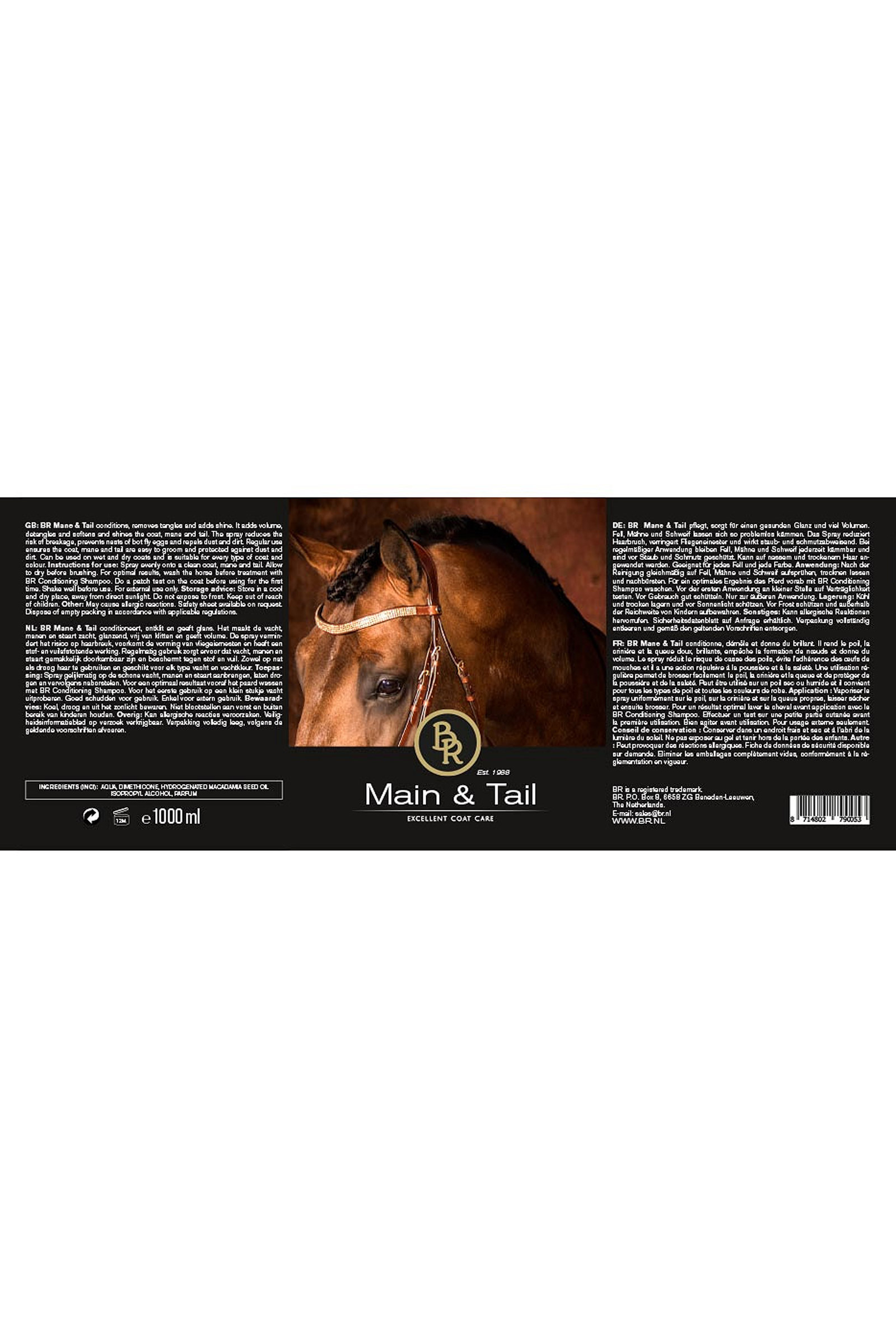 BR man og hale spraylotion, 1000 ml