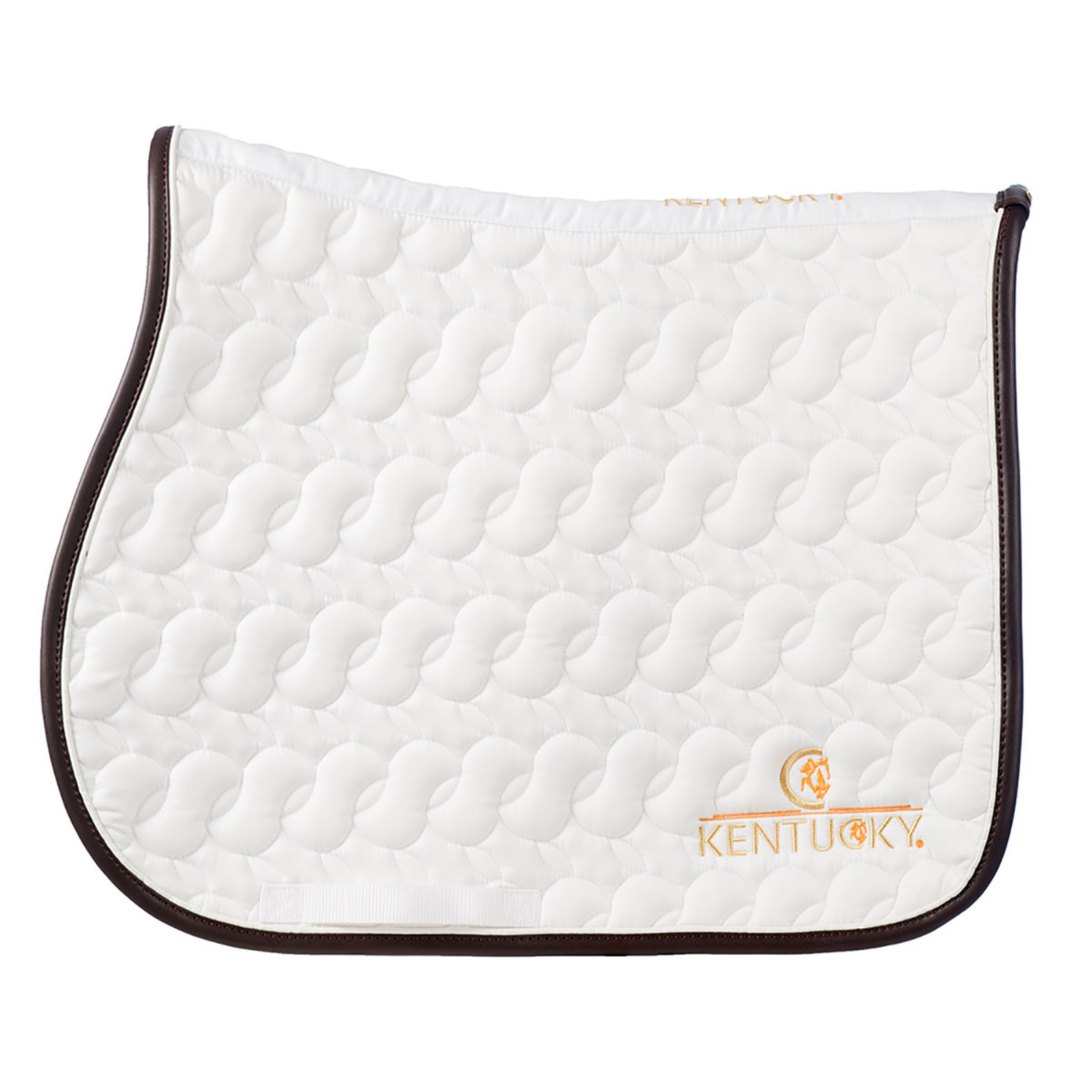 White/White/Brown Kentucky Horsewear Absorb sjabrak