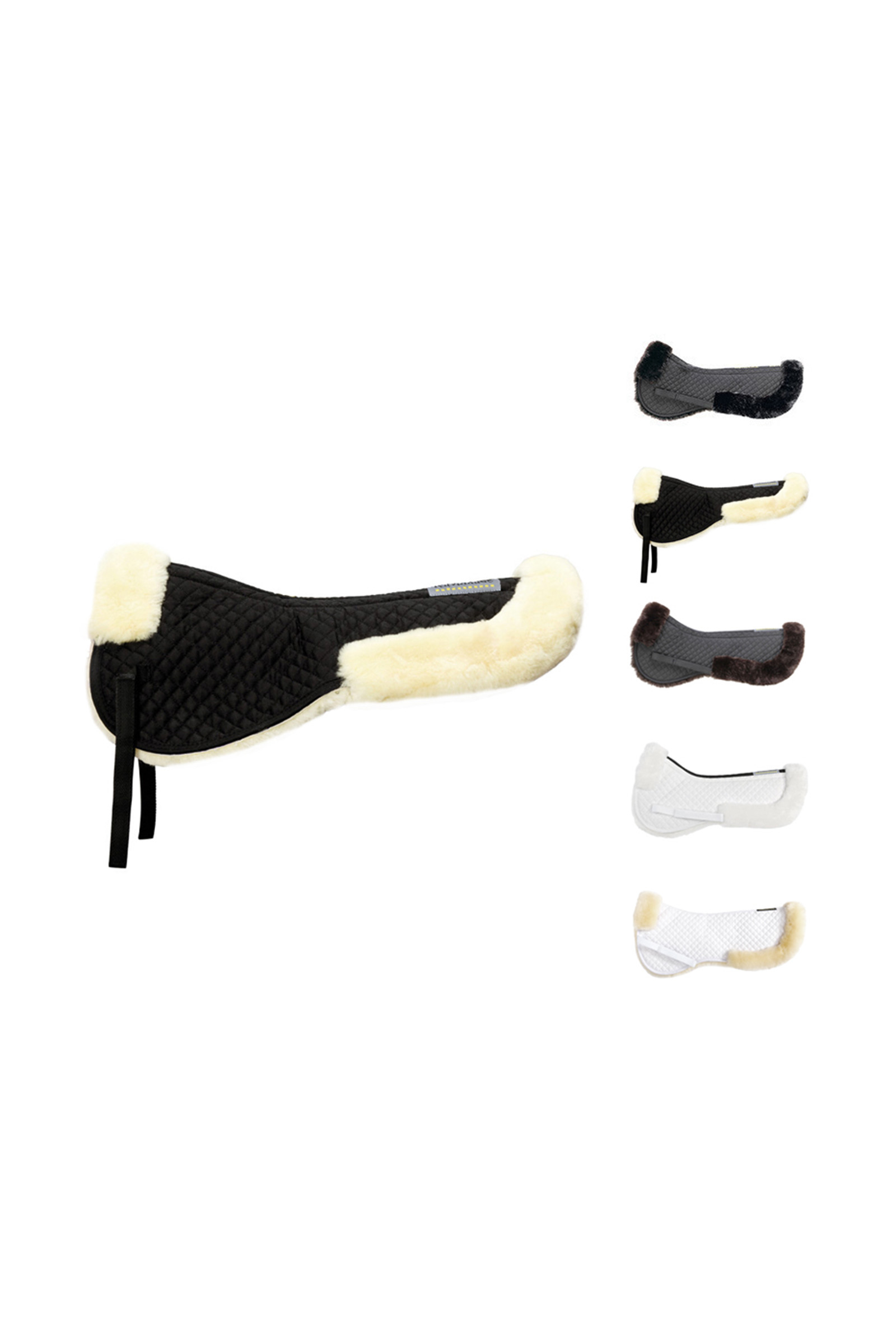 White/Natural Kavalkade halvpad med ull