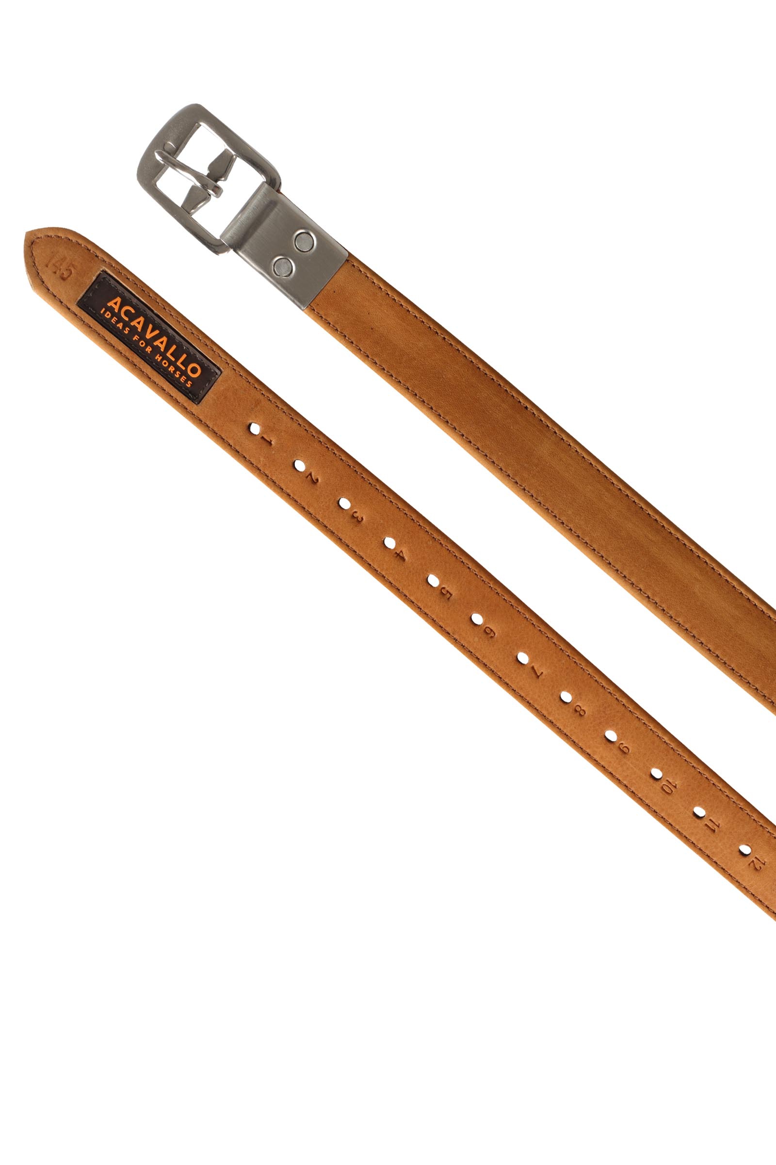 Cognac Acavallo Stigremmer i kalveskinn med innkapslet spenne