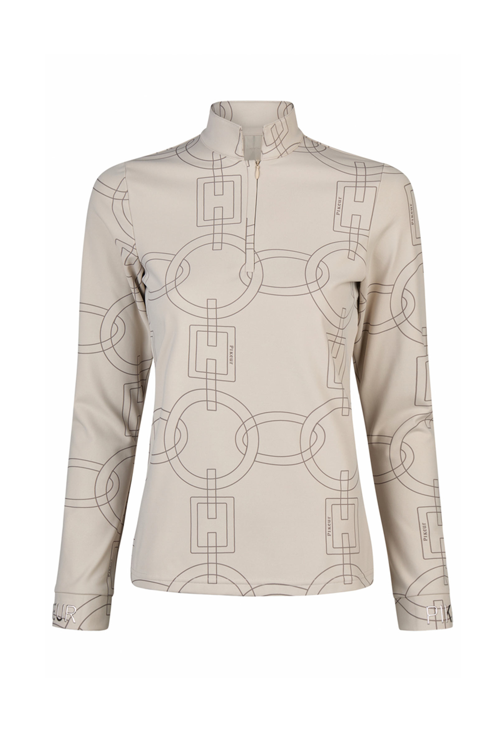 Pale Grey Pikeur Selection zip skjorte dame