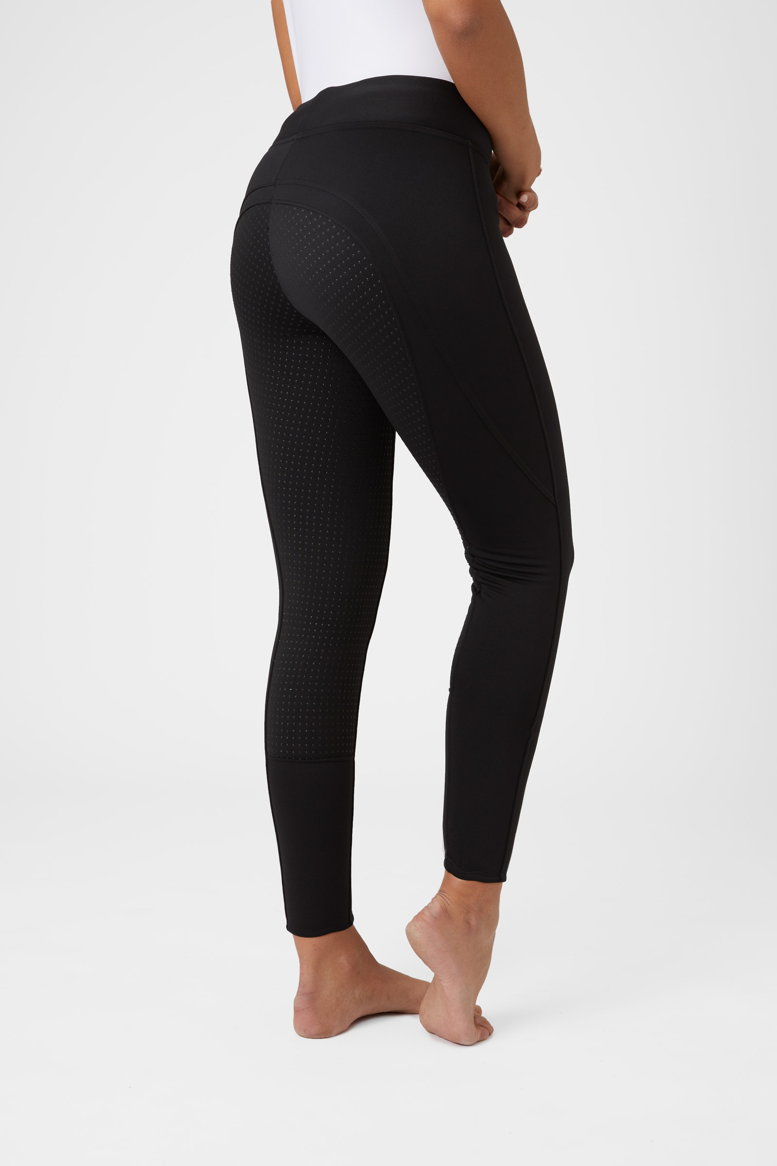 Horze Active helforsterket vinterridetights med silikon, dame