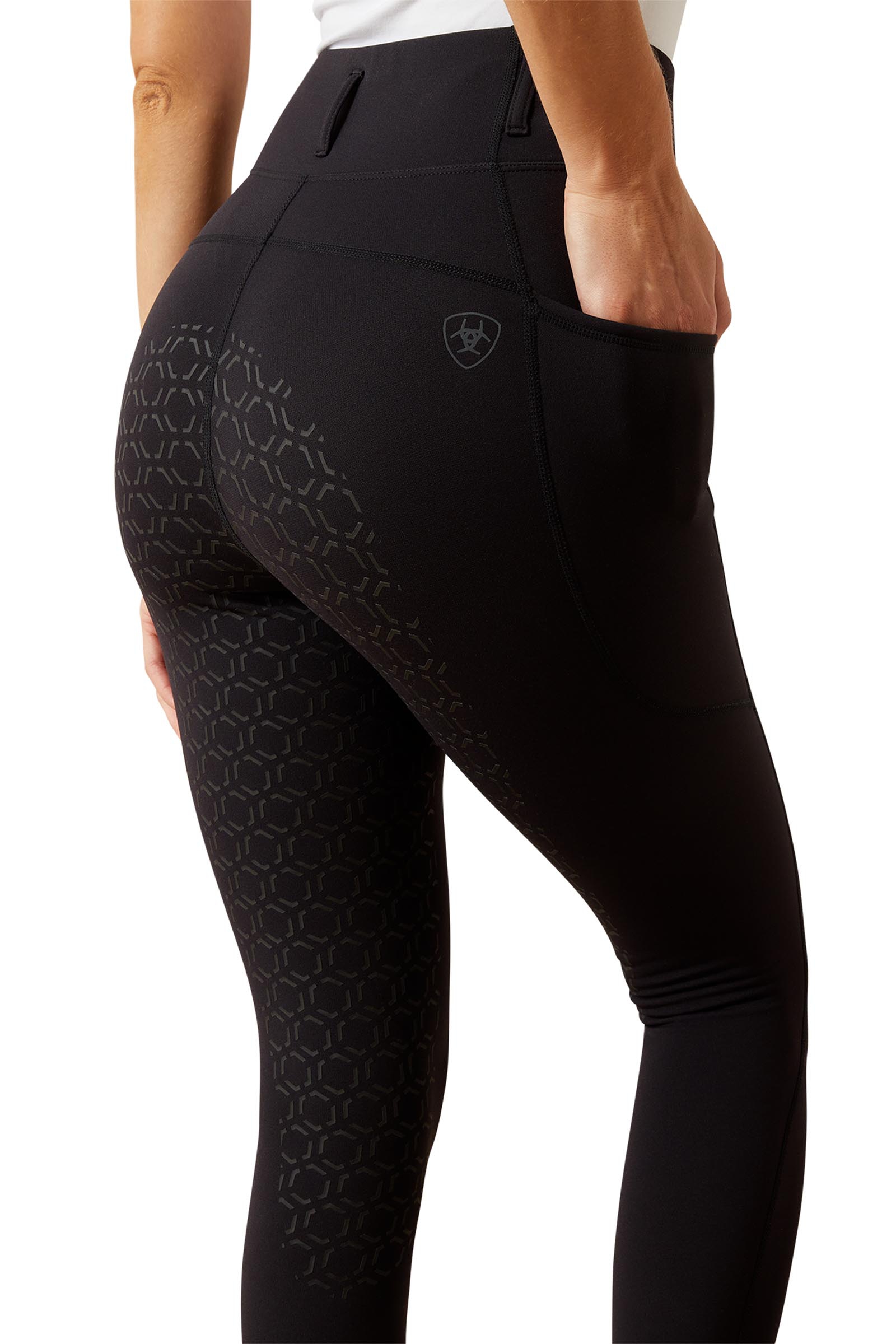 Black Ariat Venture 2.0 termoridetights med full seat for damer