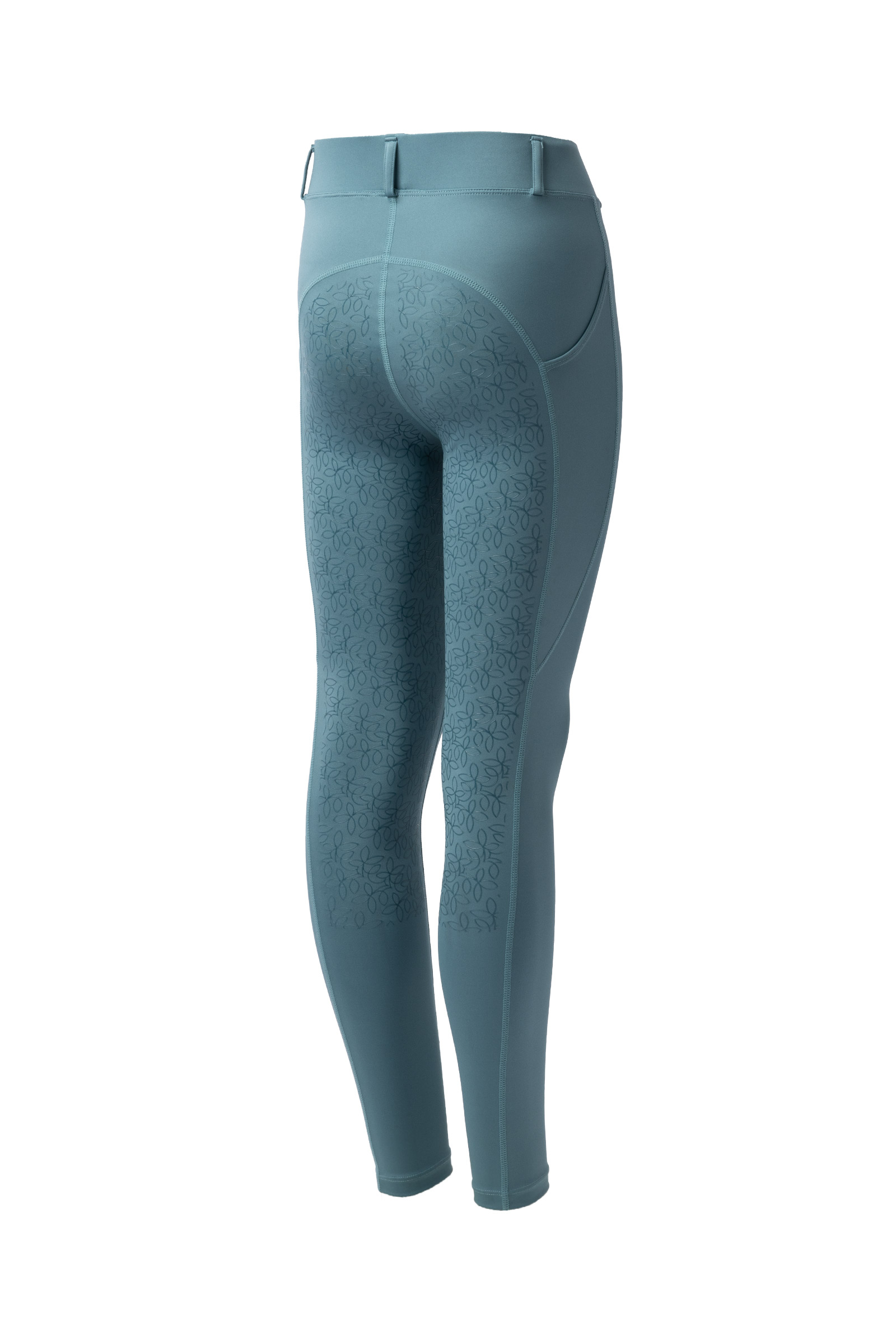 arctic blue Horze Dea helforsterkede ridetights for barn  