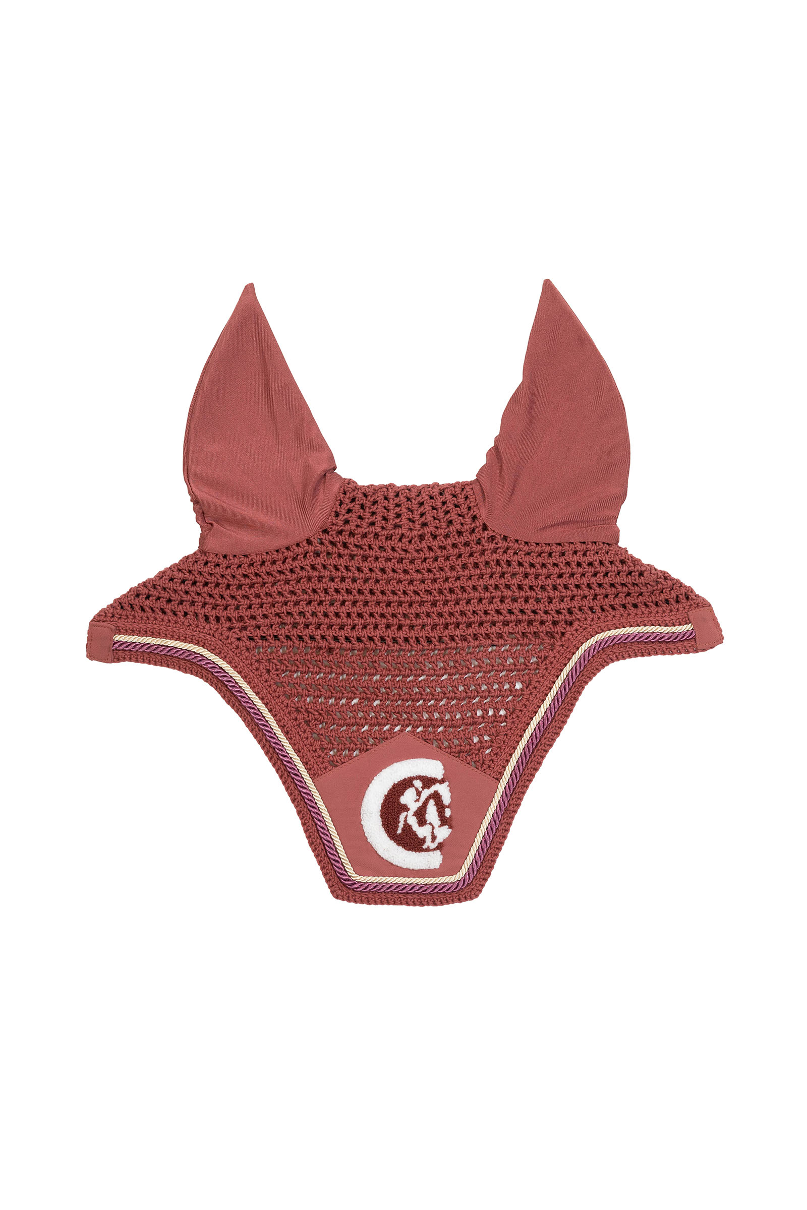 fuchsia Kentucky Horsewear ørehette Wellington 3D Logo rope