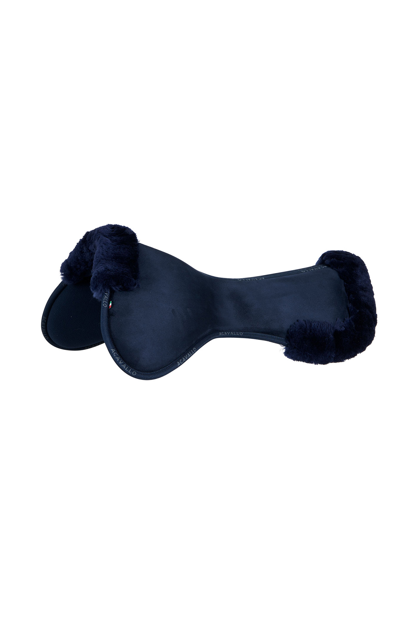 Blue/Blue Acavallo Close Contact Memory Foam Halvpad med lammeskinn