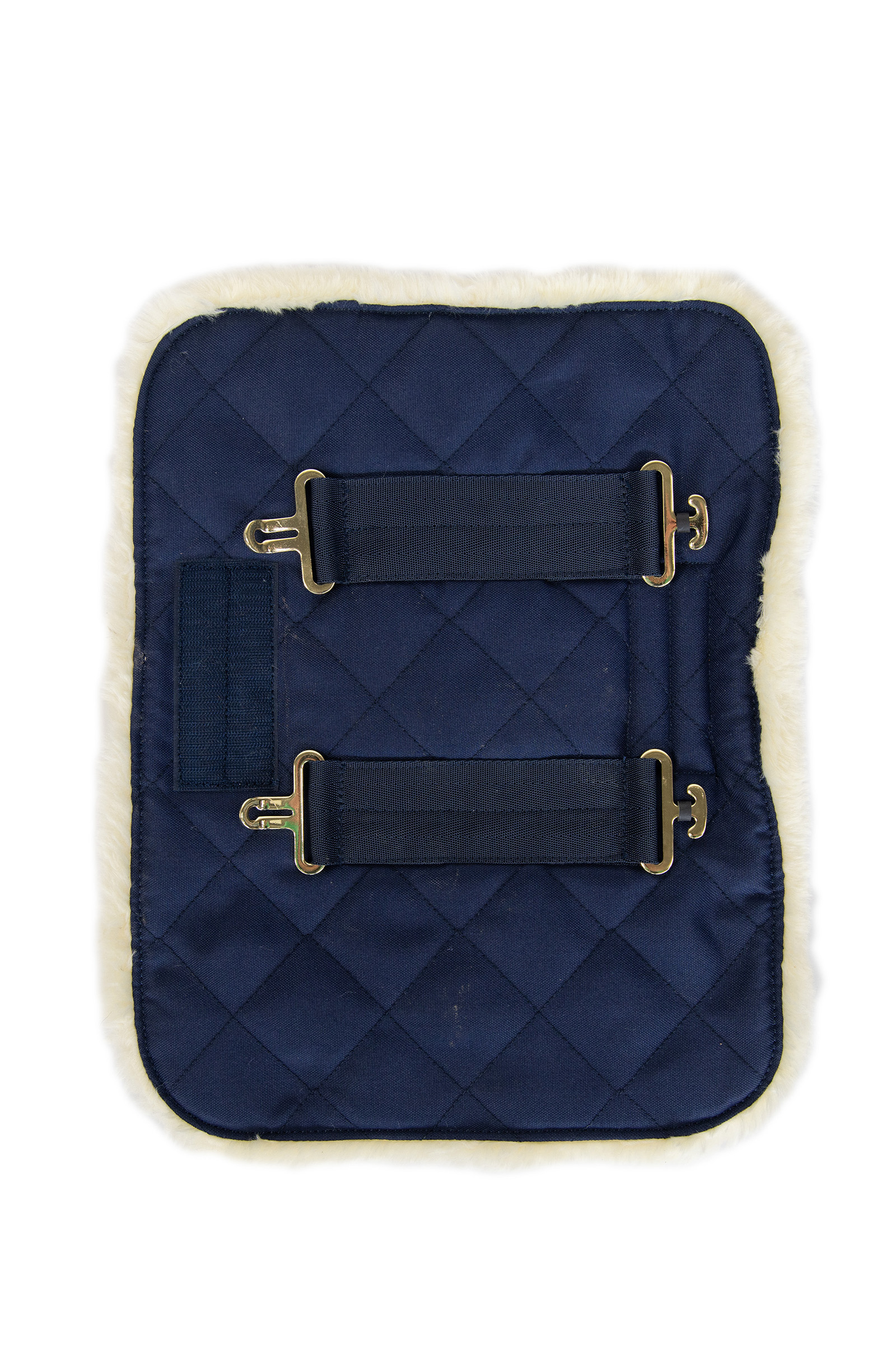 navy Kentucky Horsewear Quilted Chest Expander med saueskinn 2 spenner