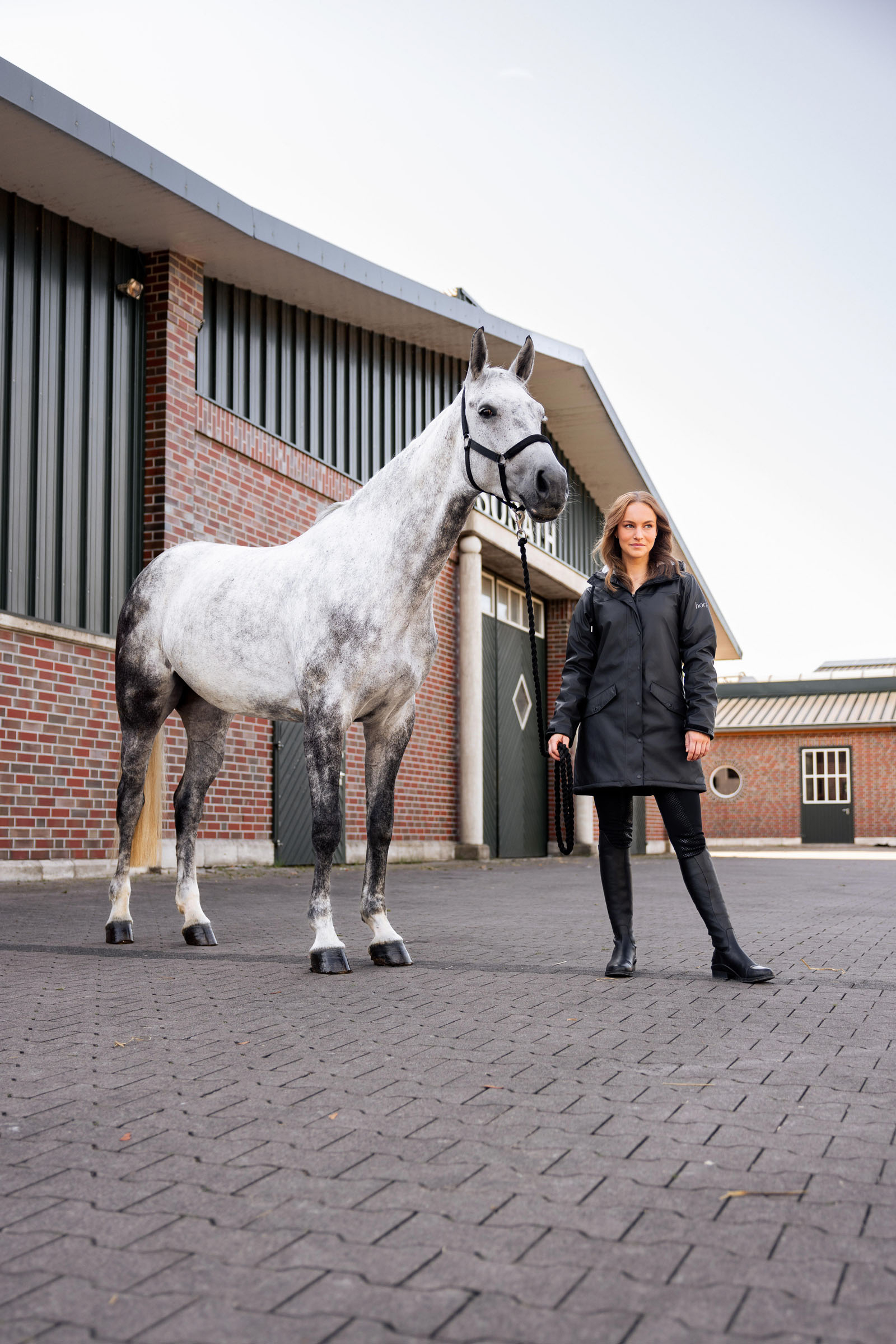 Horze Billie PU regnjakke med fleece, dame