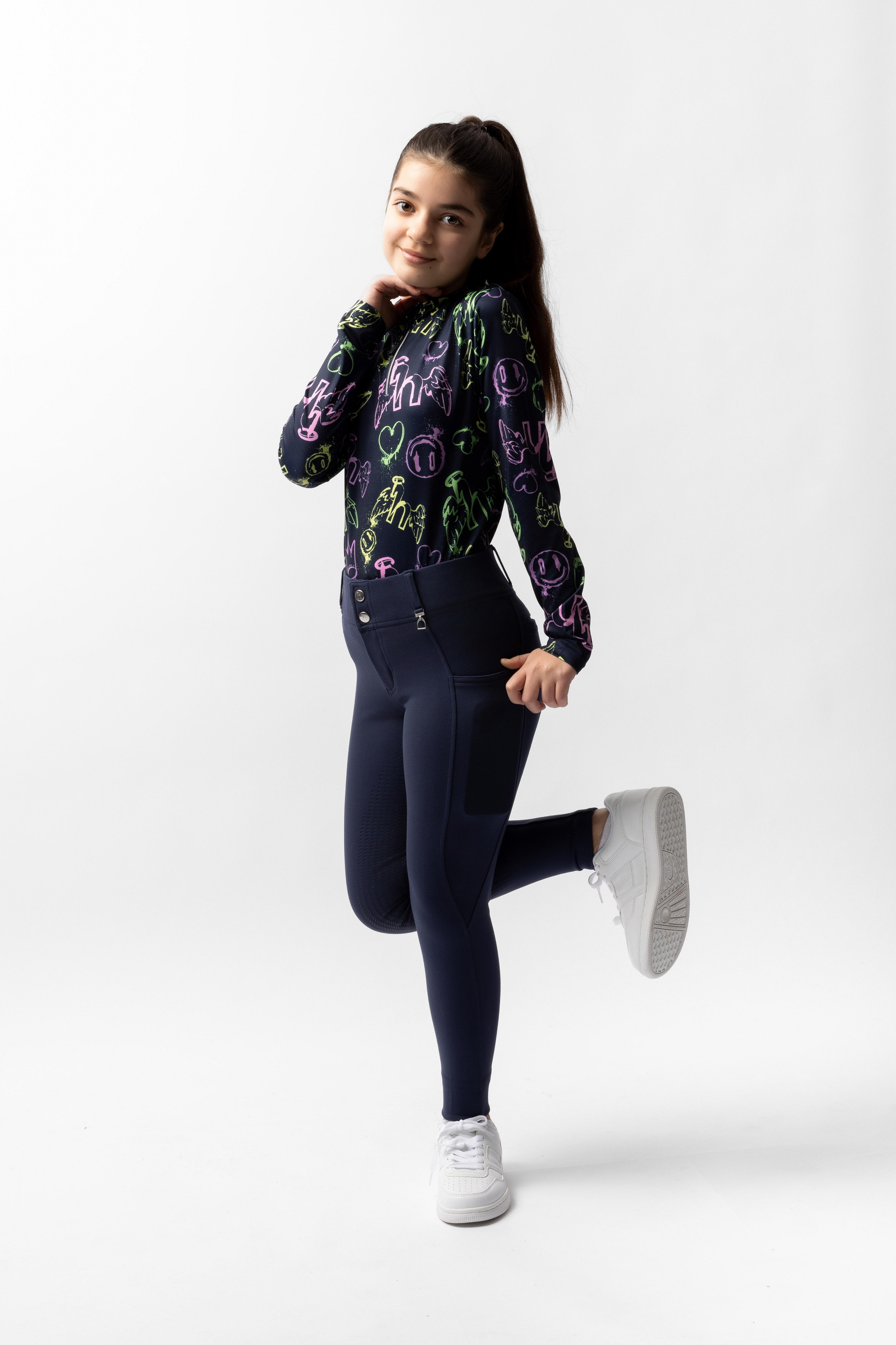 Horze Mira Barne helforsterkede ridebukser