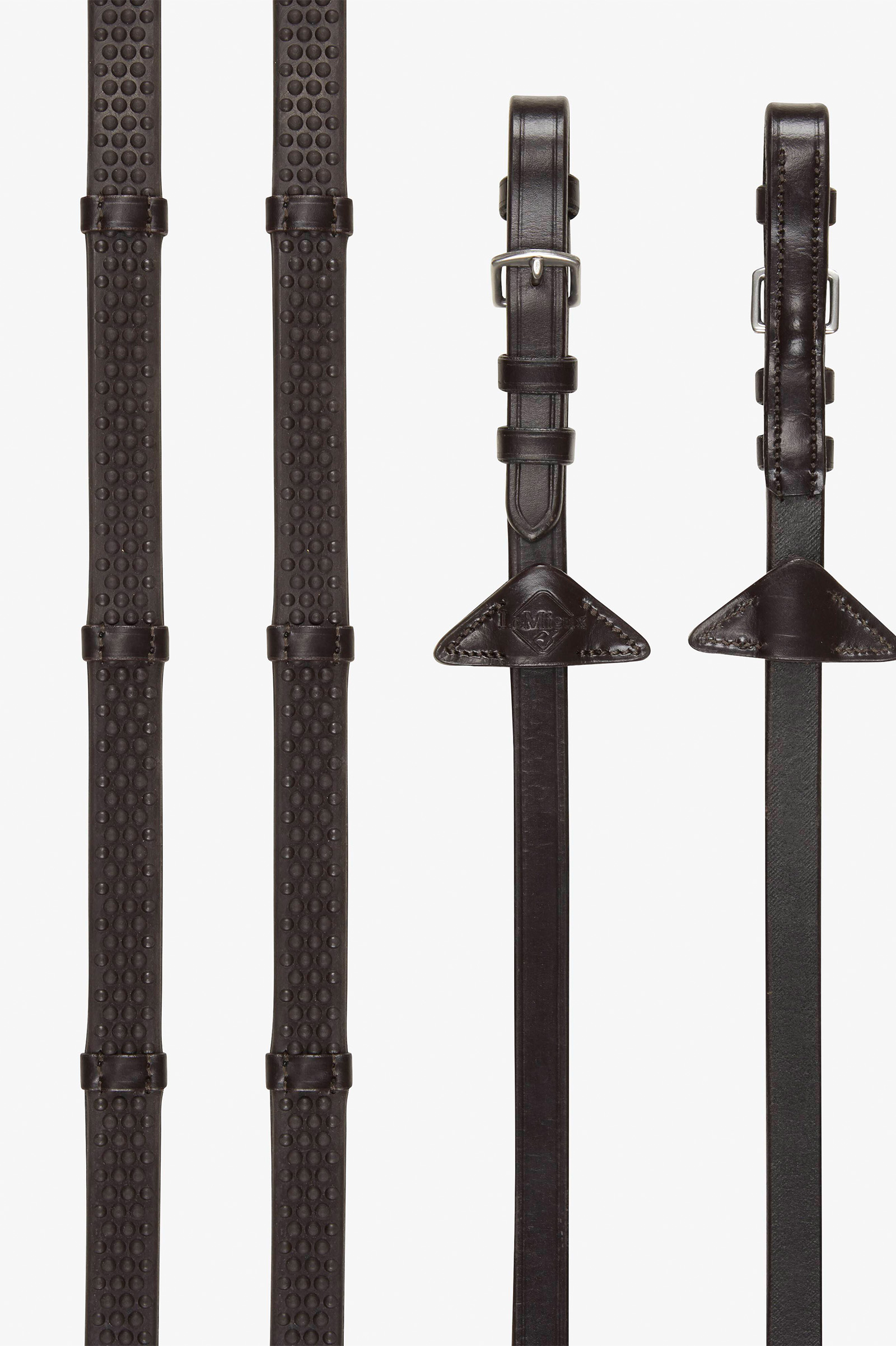 Brown/Brass LeMieux myke gummitøyler med stoppere