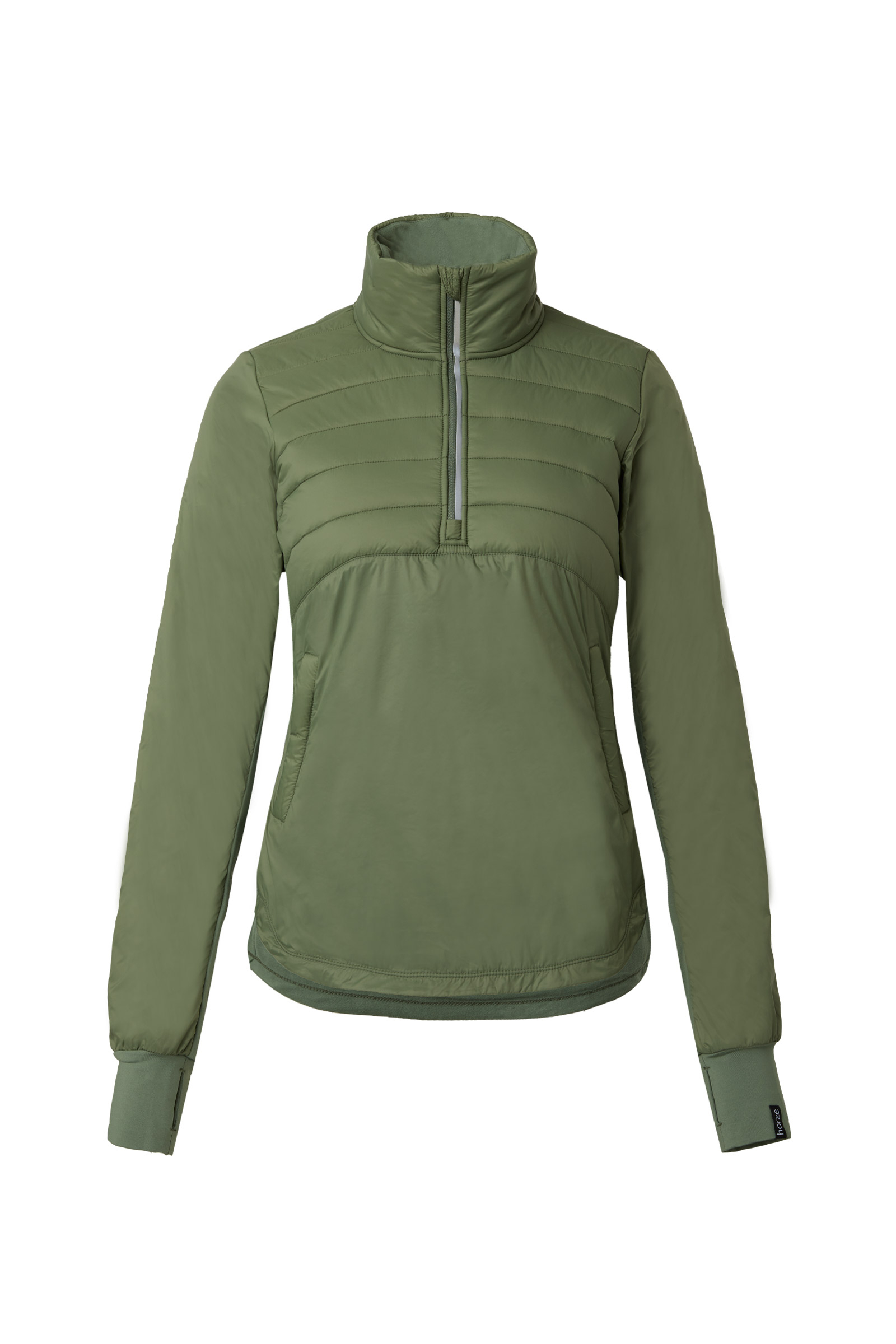 Olivine Green Horze Annika hybrid anorakk, dame