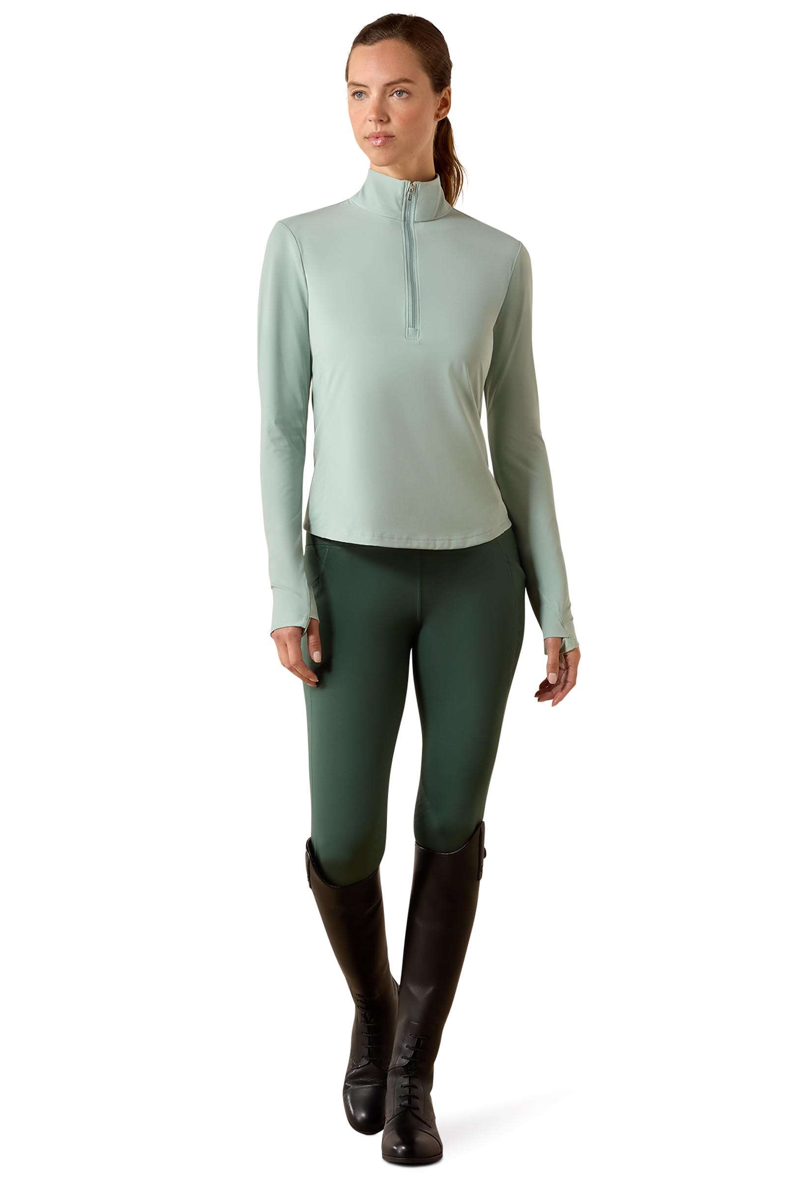 Ariat Dame SolVeil baselayer med 1/2 glidel&aring;s