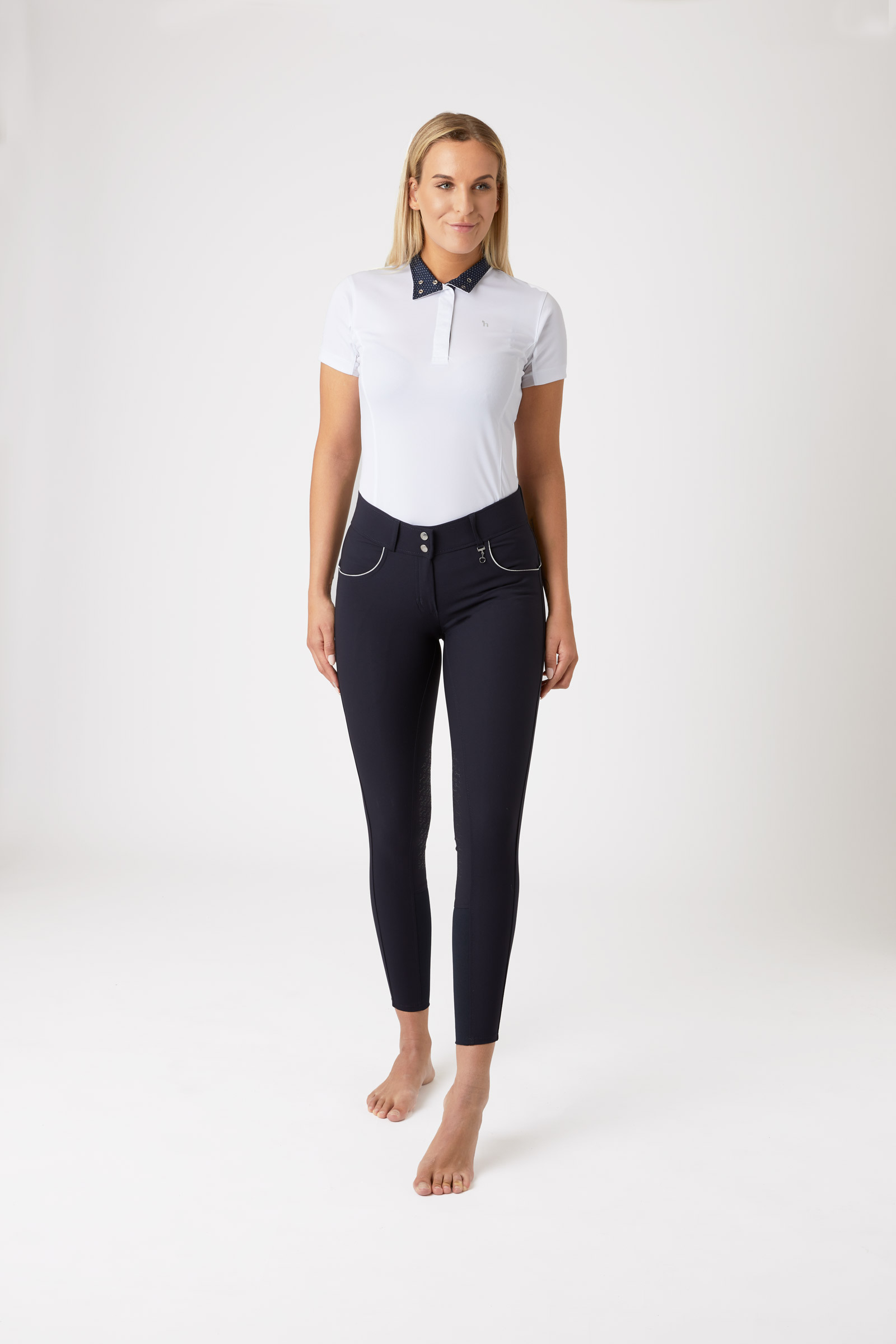 Horze Aubrey ridebukse, kneforsterket med silikon og h&oslash;yt liv, dame