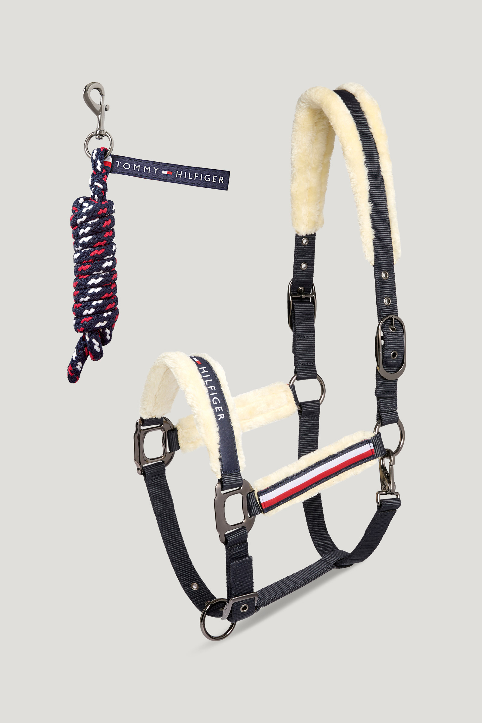 Tommy Hilfiger Equestrian Yale sett med grime i kunstpels og leietau