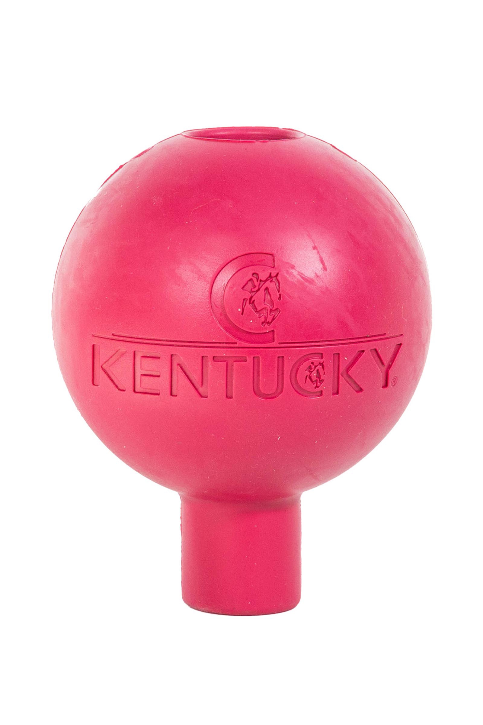 Pink Kentucky Horsewear gummiball for leietau- og veggbeskyttelse  
