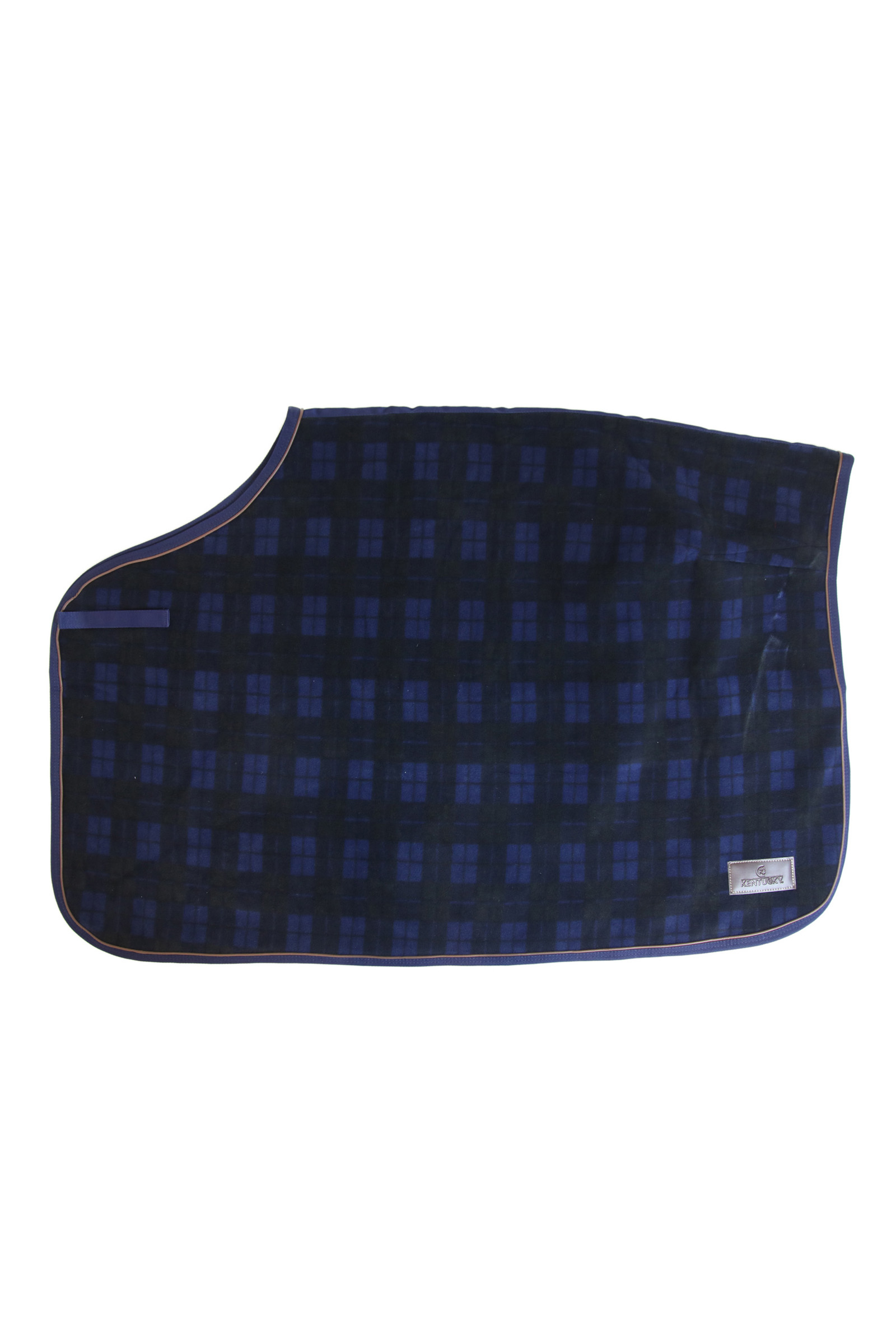 Navy/Check Kentucky Horsewear Quarter Rug Heavy Fleece ridedekken