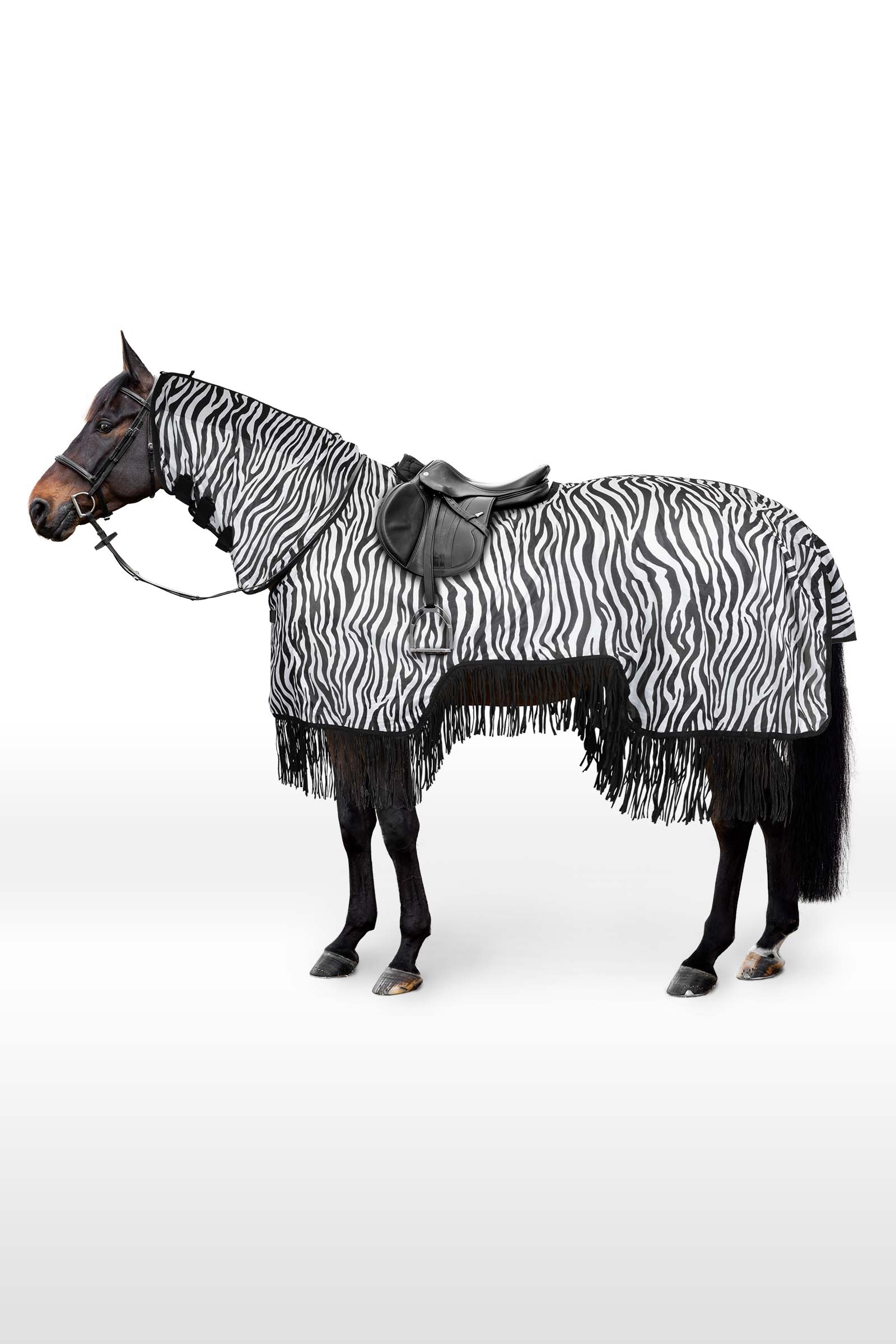 Horze Defender ridedekken med frynser