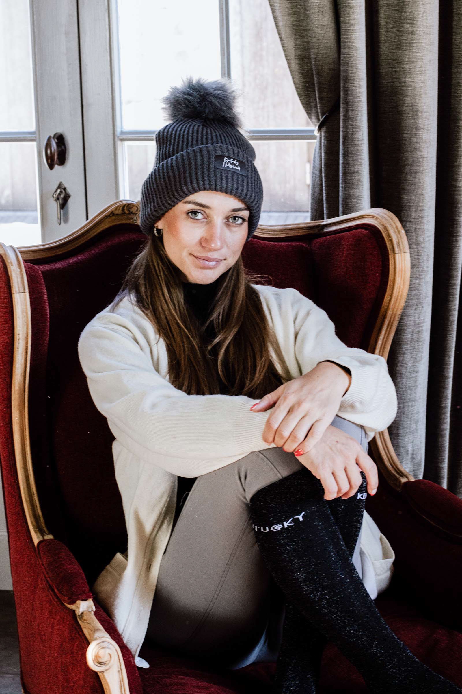 Grey Kentucky Horsewear lue med dusk