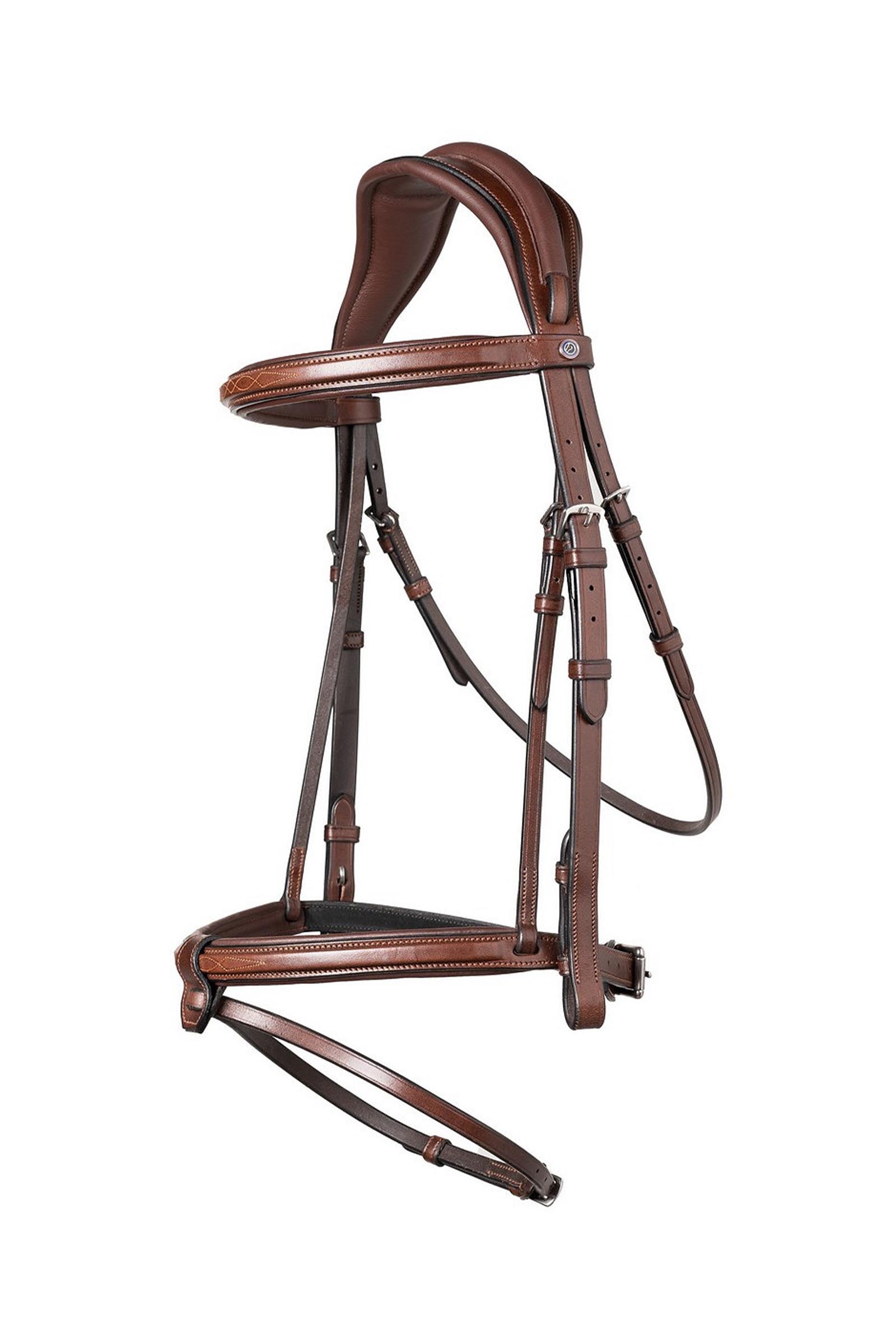 Brown/Silver Trust Equestrian Geneva kombinert nesereim hodelag